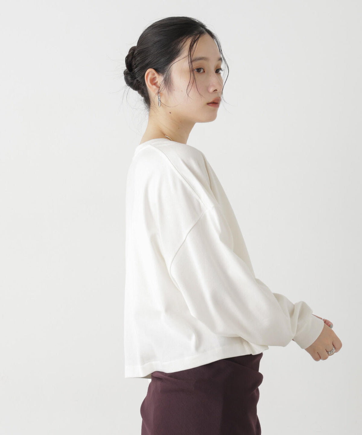 Hanes/1P SHIRO for HER クロップドワイドT 6716223009