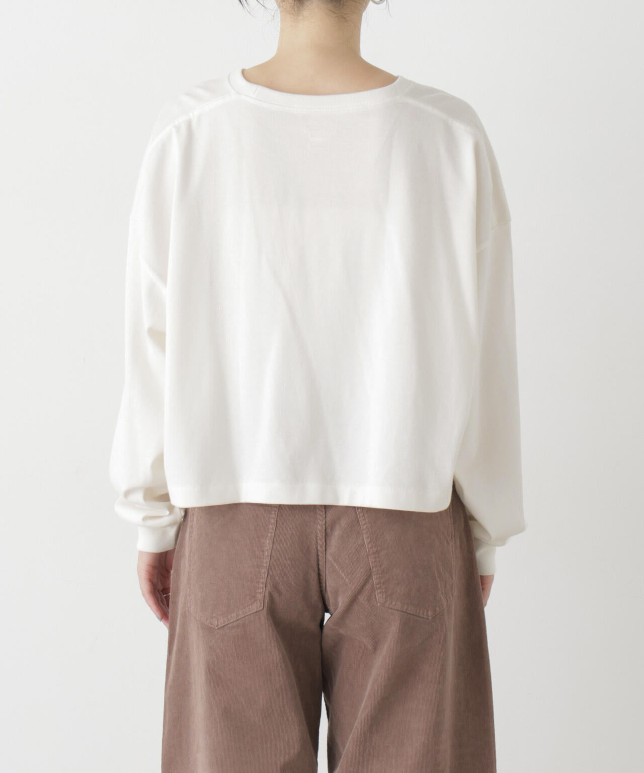 SHIRO品 Hanes/1P SHIRO for HER クロップドワイドT