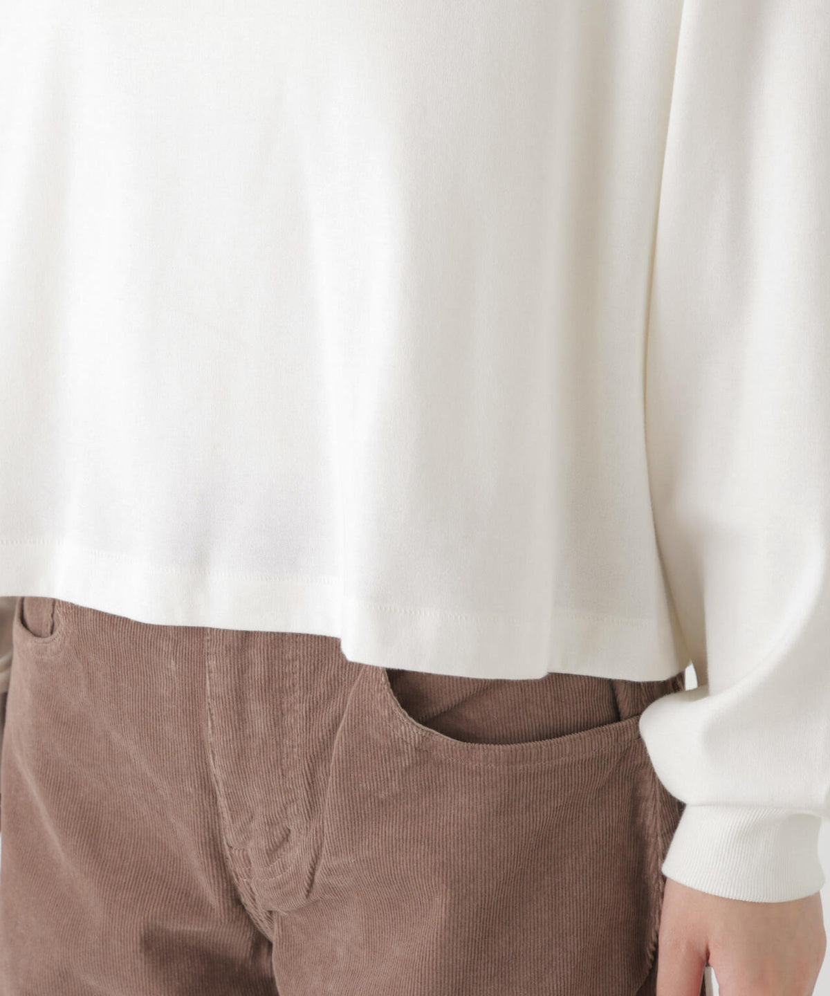Hanes/1P SHIRO for HER クロップドワイドT 6716223009