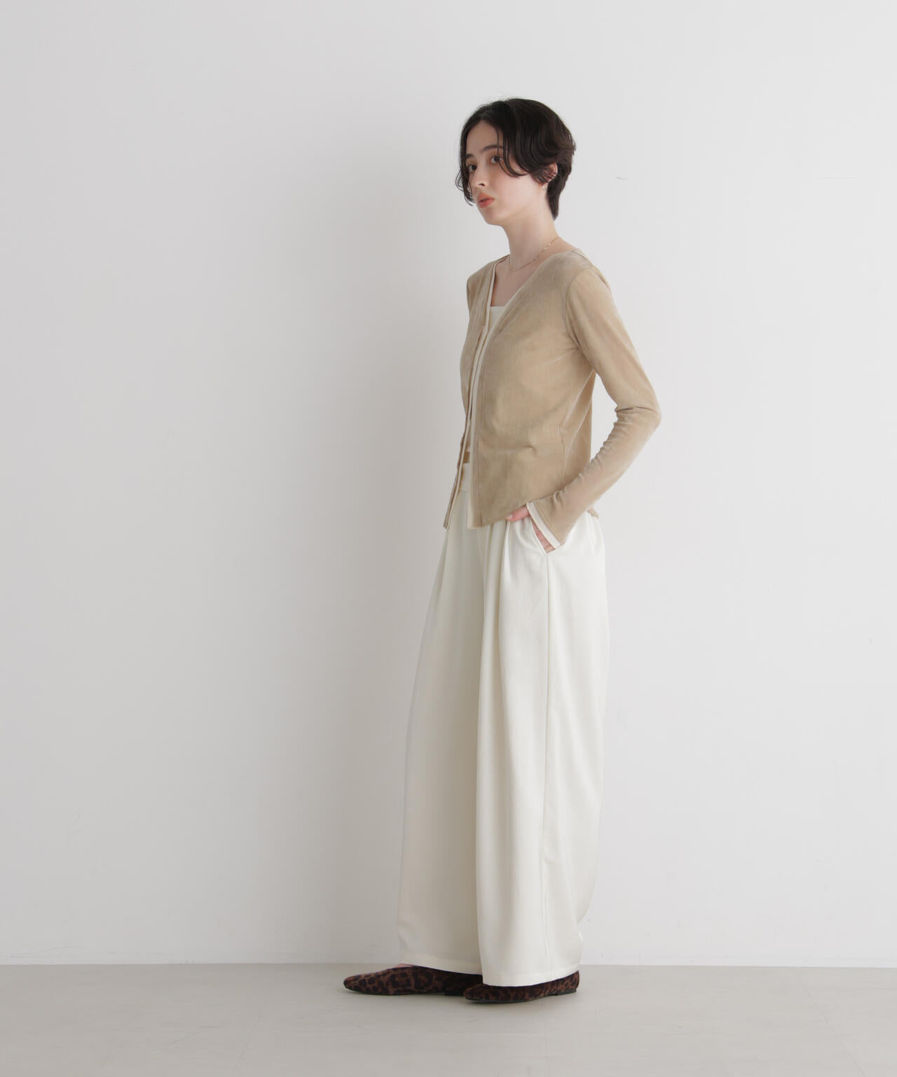 Robert P. Miller/別注 フロッキーメッシュカーデ 6716223012