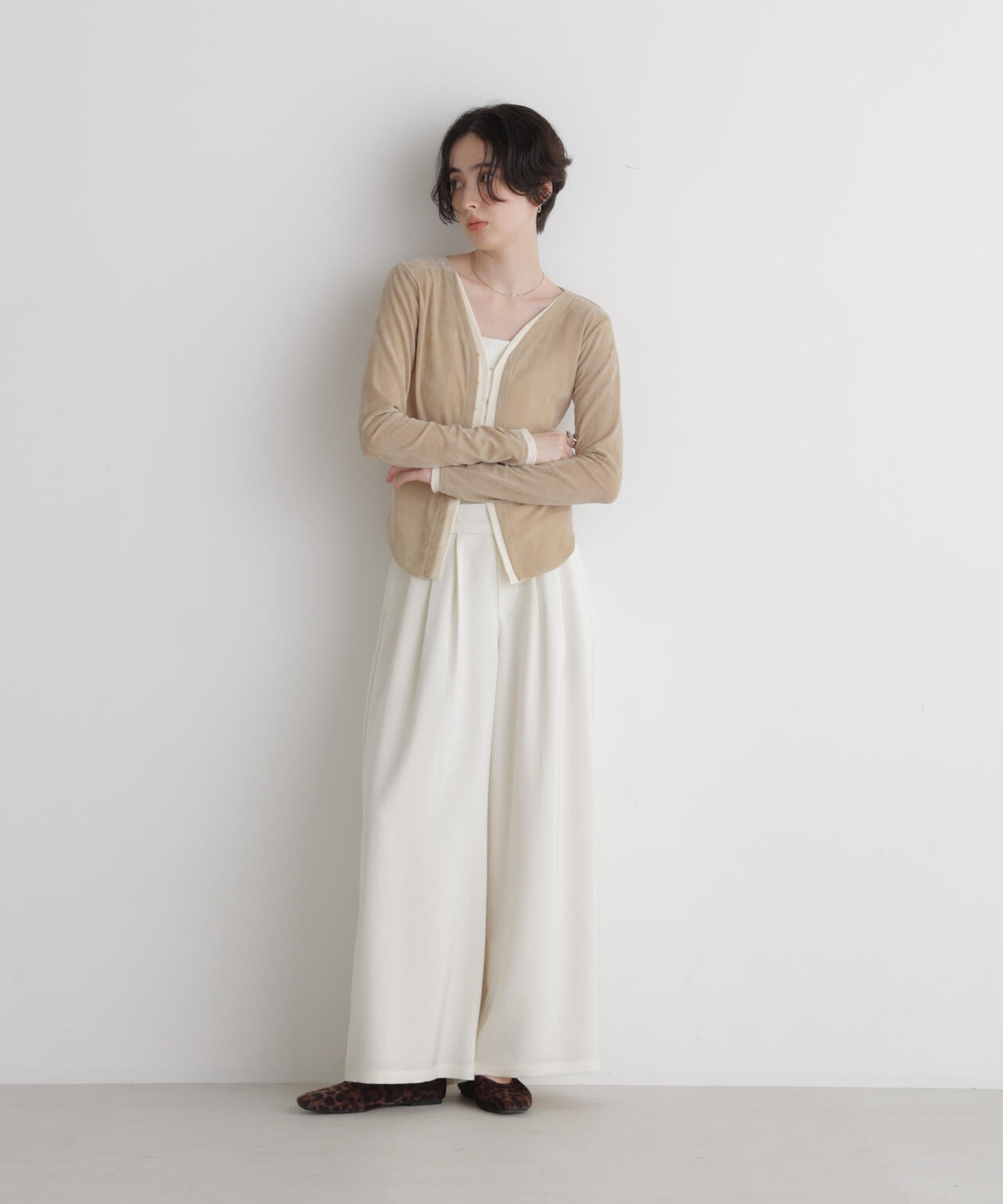 Robert P. Miller/別注 フロッキーメッシュカーデ 6716223012