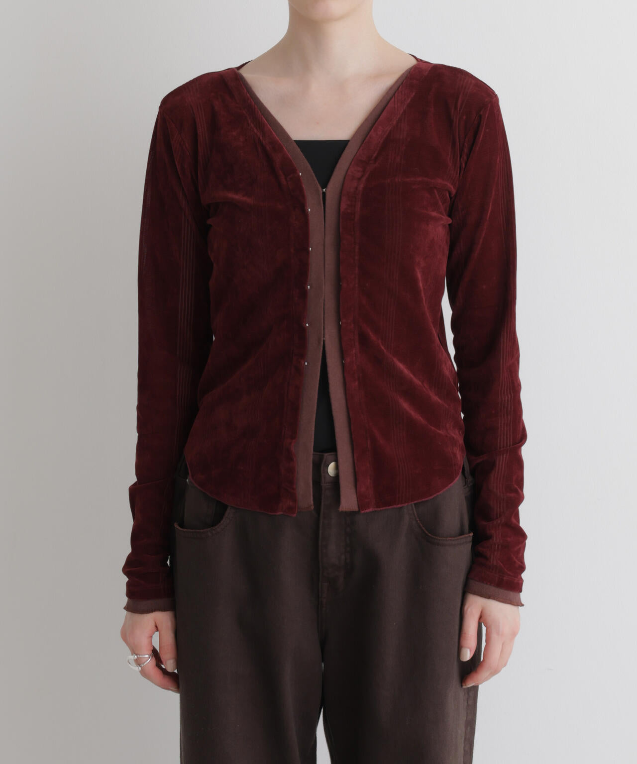 Robert P. Miller/別注 フロッキーメッシュカーデ 6716223012