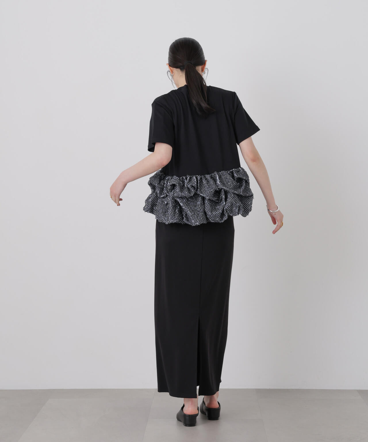 troisiemechaco/DOT TULLE LACE×JERSEY トップス 6716224007