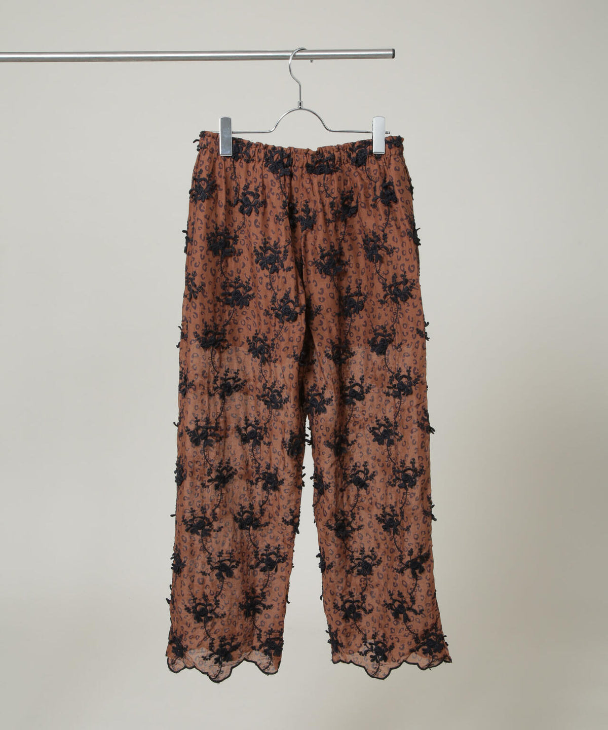 crinkle crinkle crinkle/3D embroidery leopard pants(セットアップ可) 6716227006