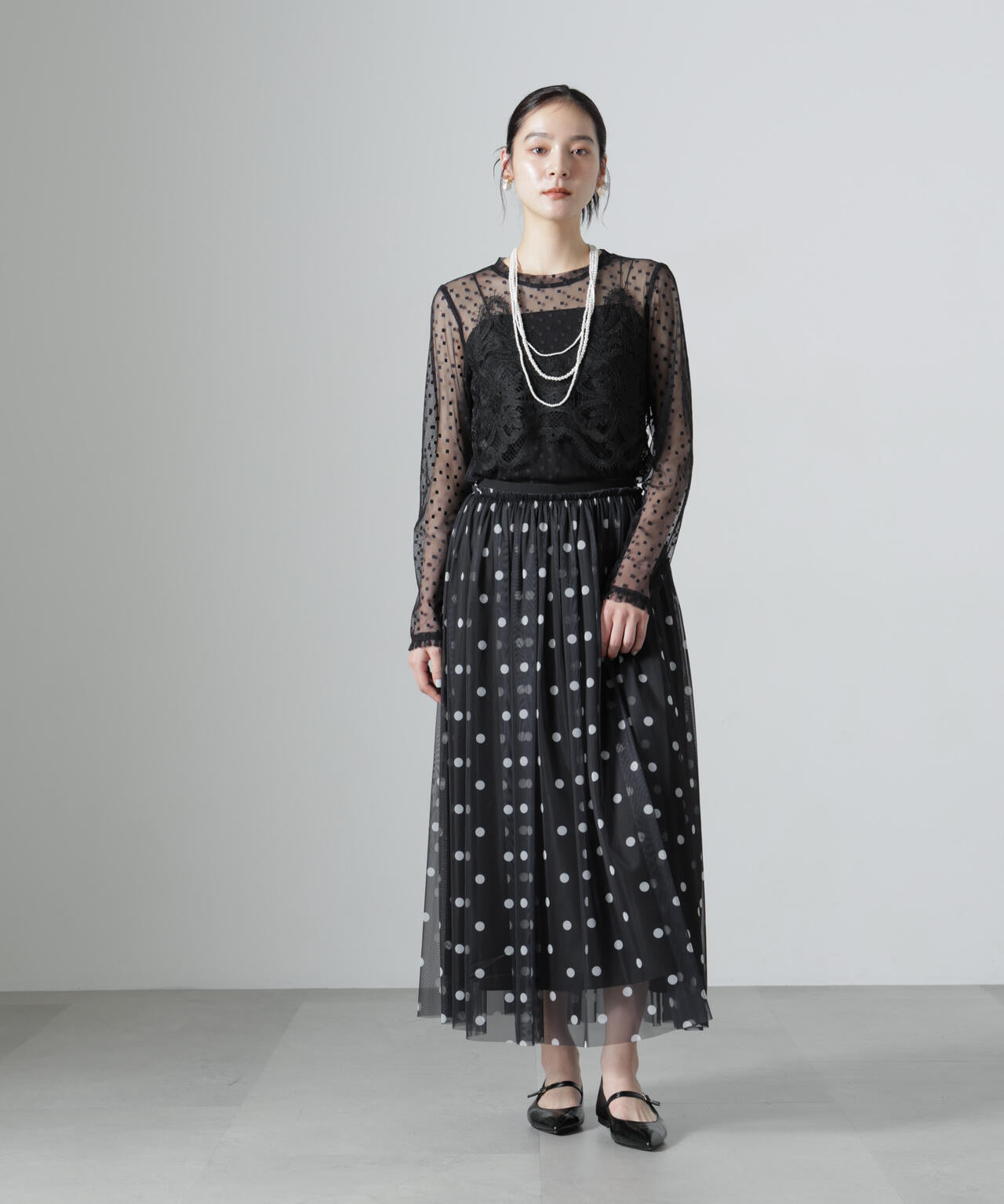 troisiemechaco/DOT×TULLE スカート(セットアップ可) 6716230006