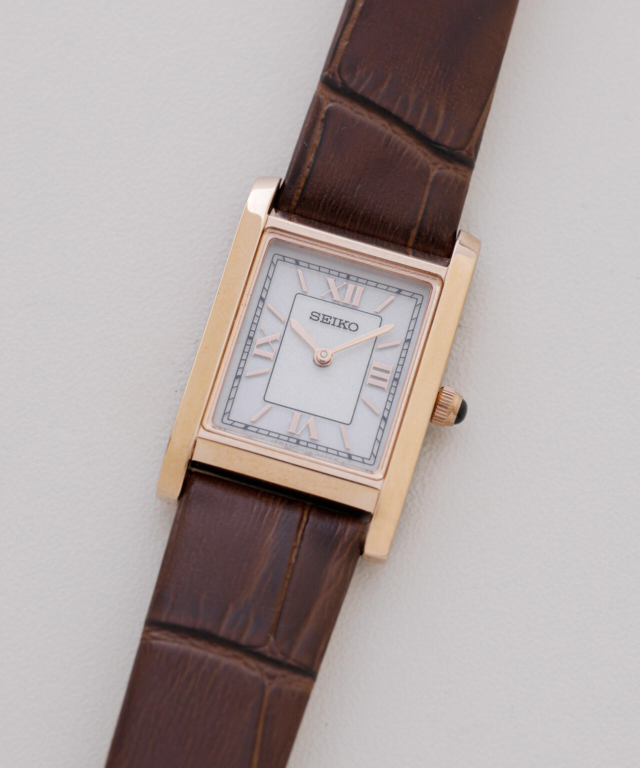 【希少・美品】オールドセイコー ラサール ブラウン クォーツ レディース腕時計 SEIKO/セイコー コラボレーション ソーラーレザー ブラウン