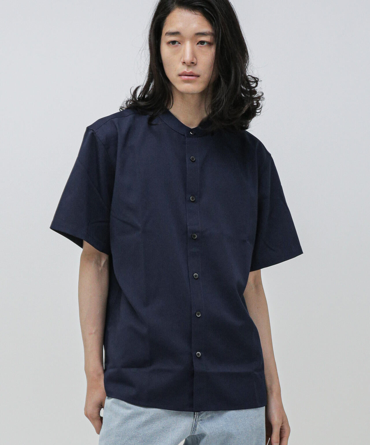 LB.04/スタンダードワイドバンドカラーシャツ 半袖