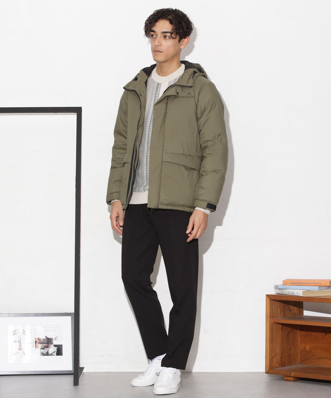 河田フェザーアーバンダウンセミロングジャケット 