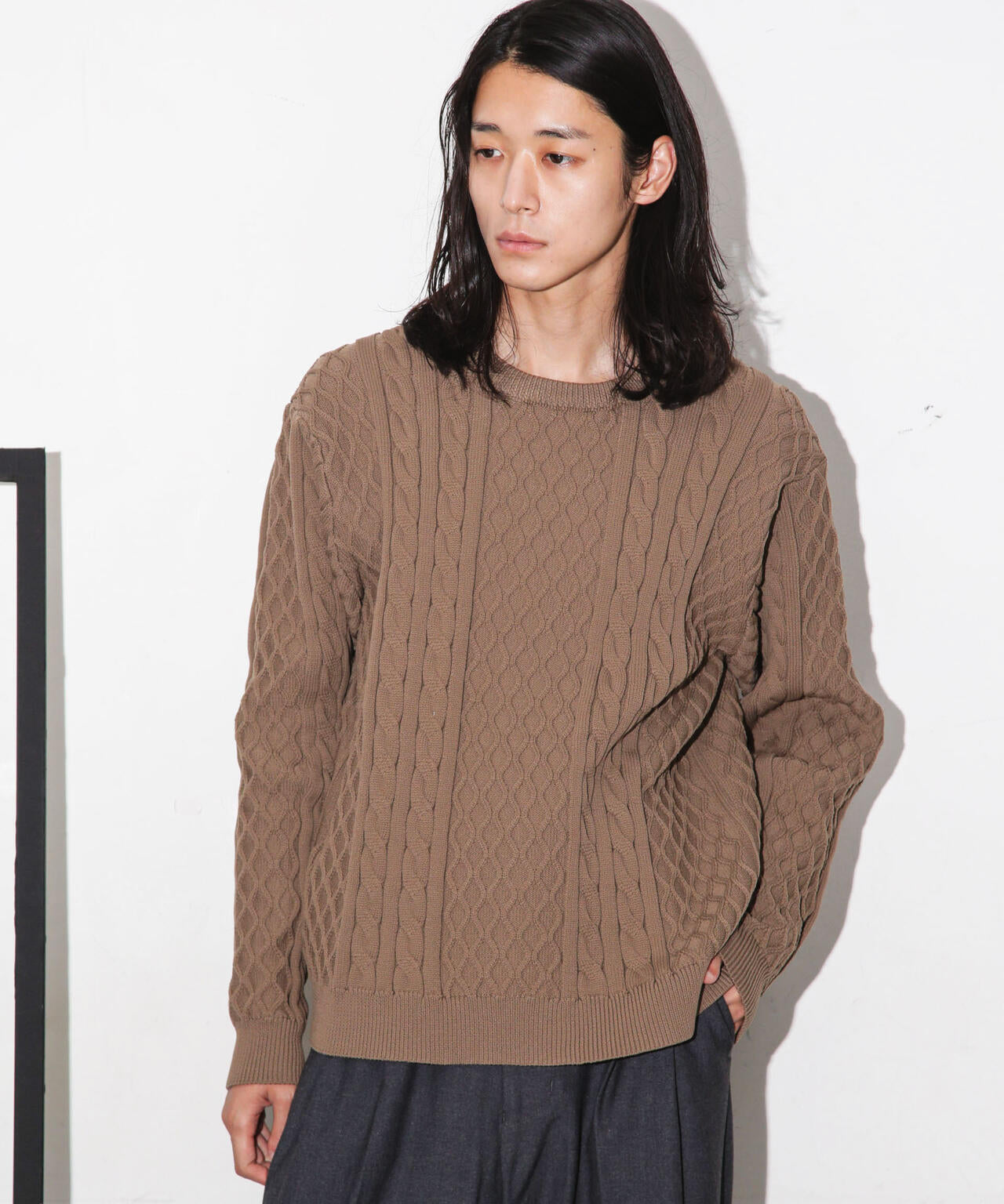 テックニット　総柄プルオーバー 6723222210