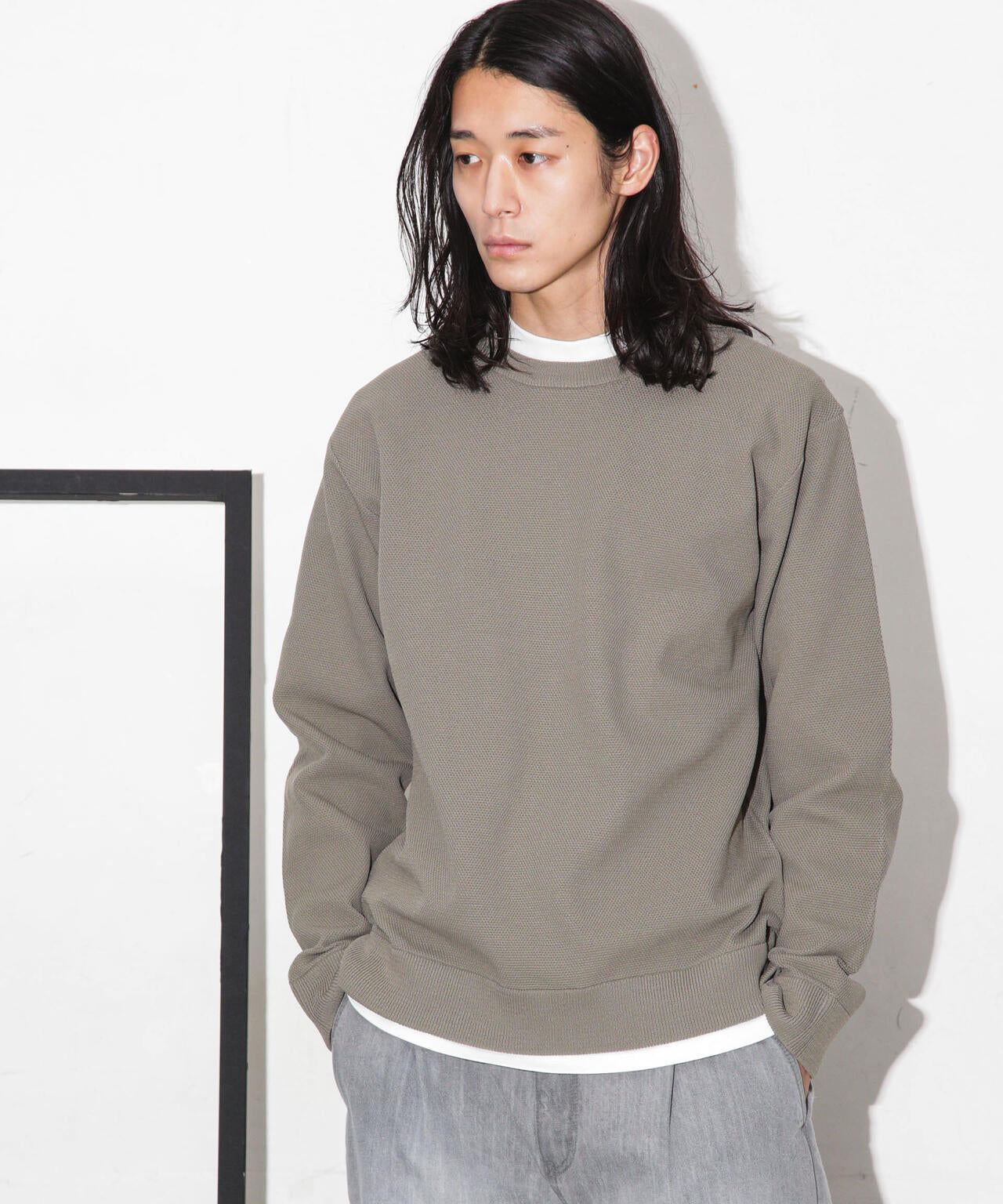 テック鹿の子アンサンブルニット