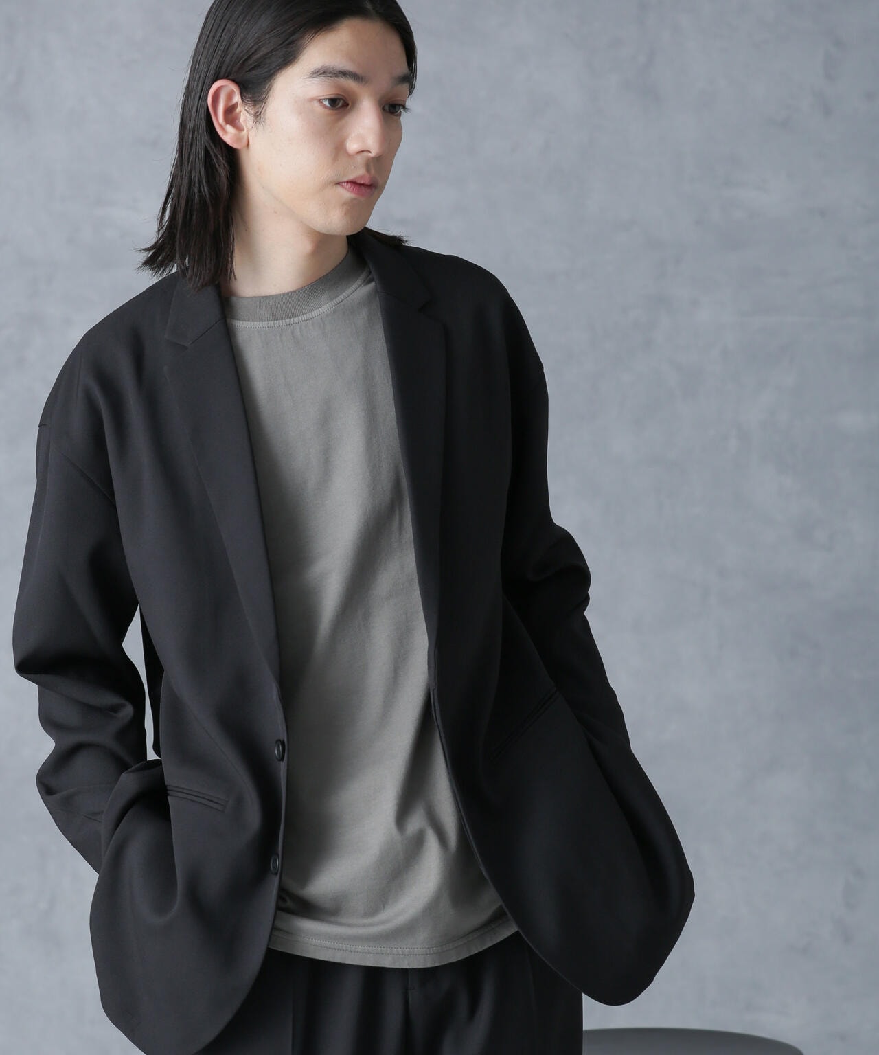 ストレッチツイルワイドジャケット(セットアップ可) 6724116204