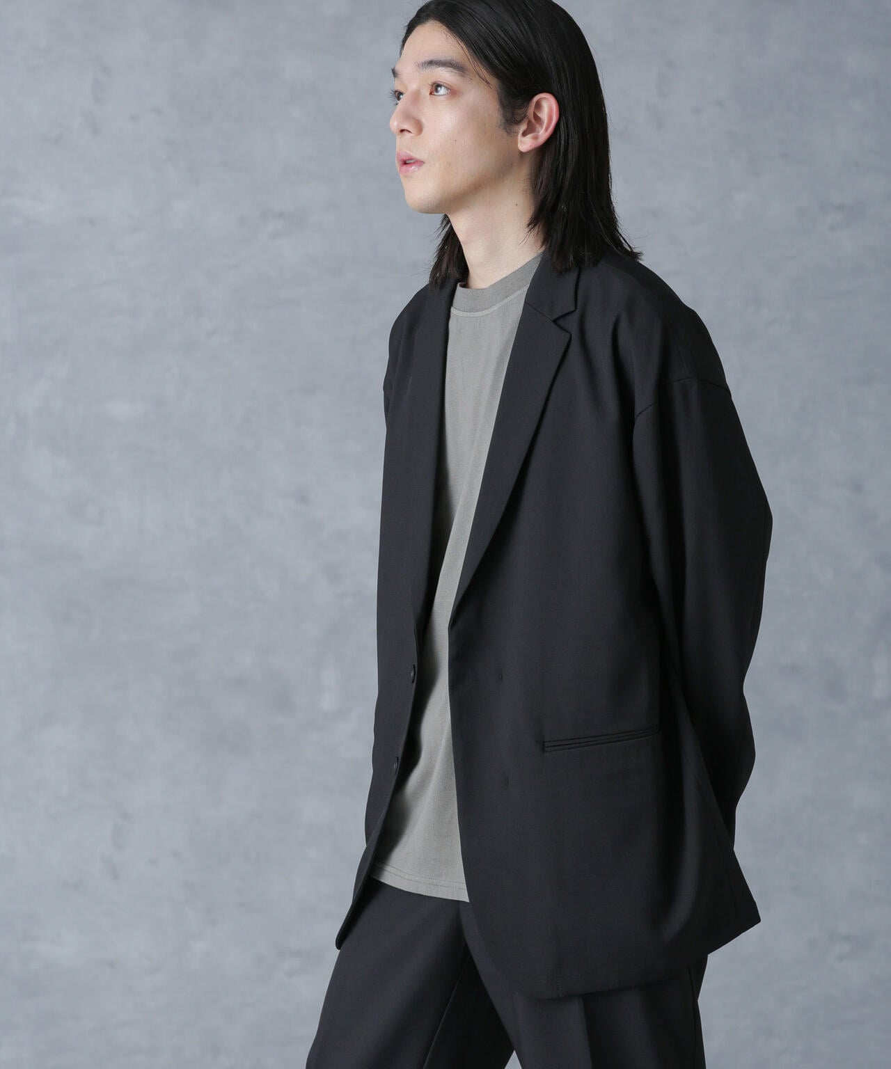 ストレッチツイルワイドジャケット(セットアップ可) 6724116204