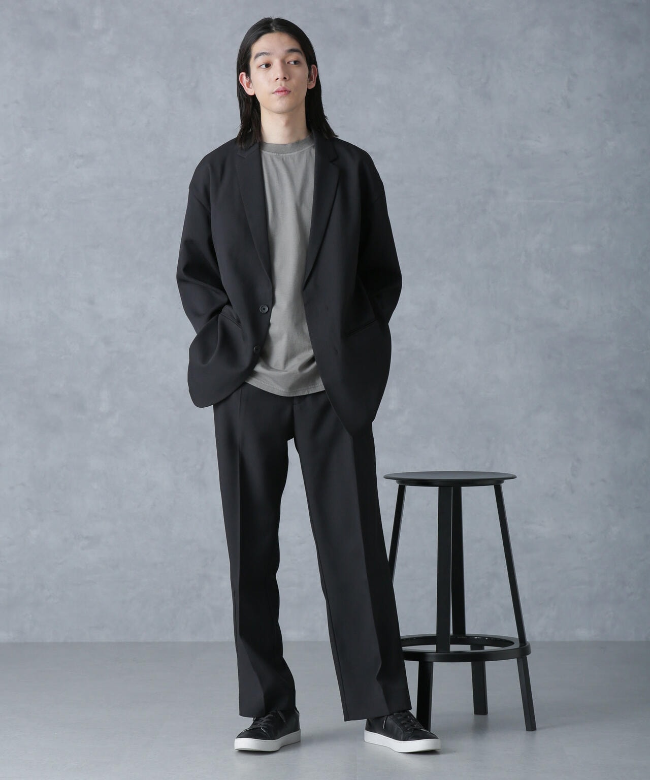 ストレッチツイルワイドジャケット(セットアップ可) 6724116204