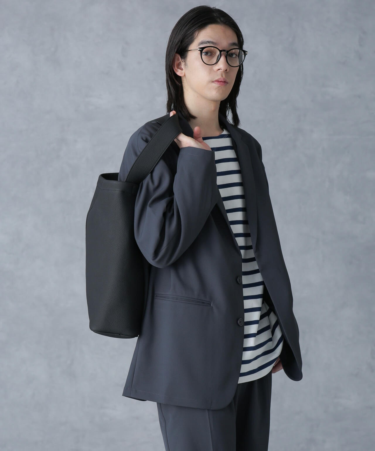 ストレッチツイルワイドジャケット(セットアップ可) 6724116204