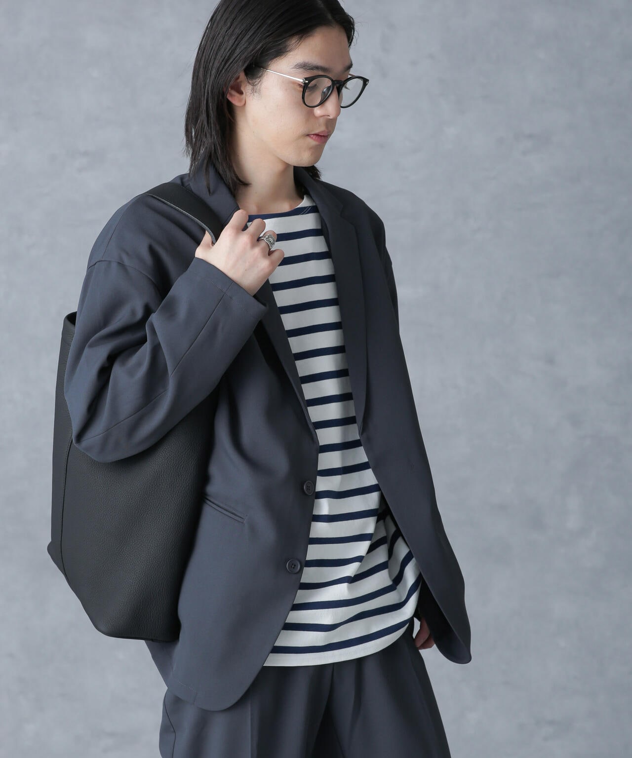 ストレッチツイルワイドジャケット(セットアップ可) 6724116204