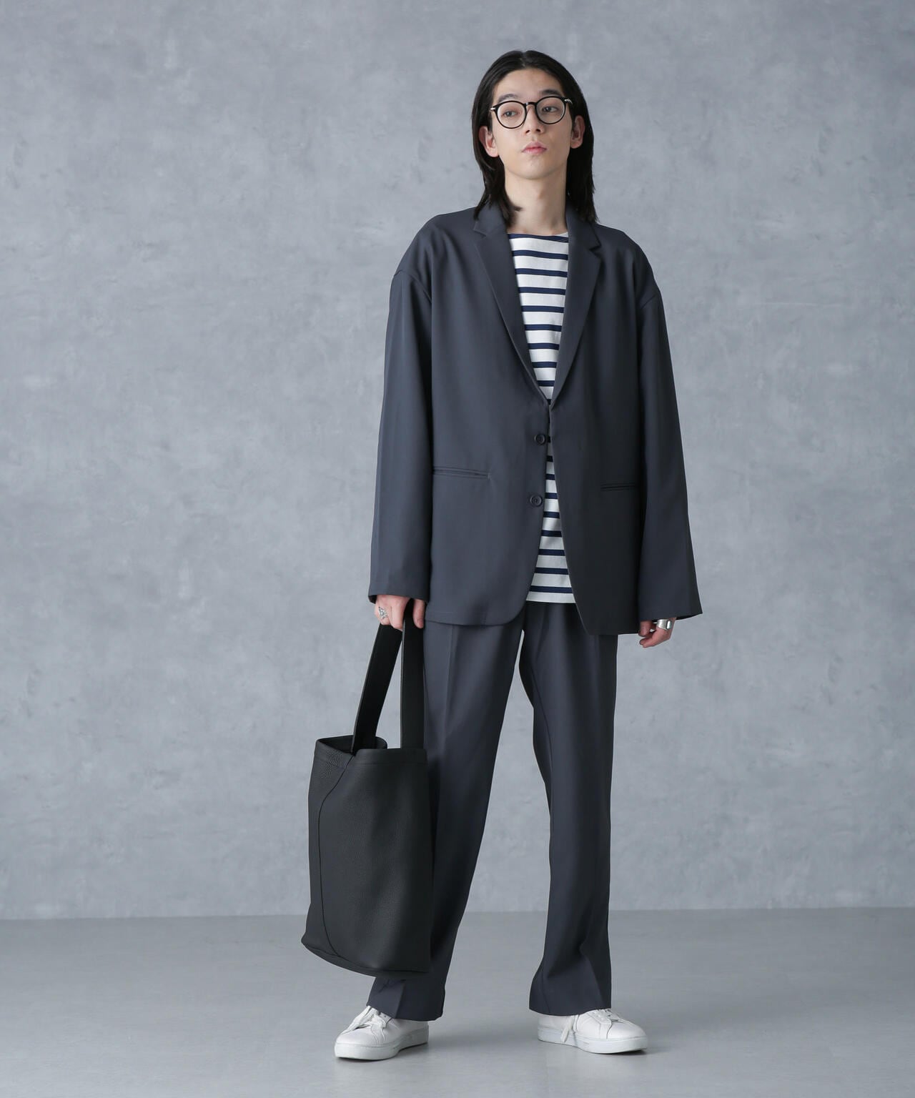 ストレッチツイルワイドジャケット(セットアップ可) 6724116204