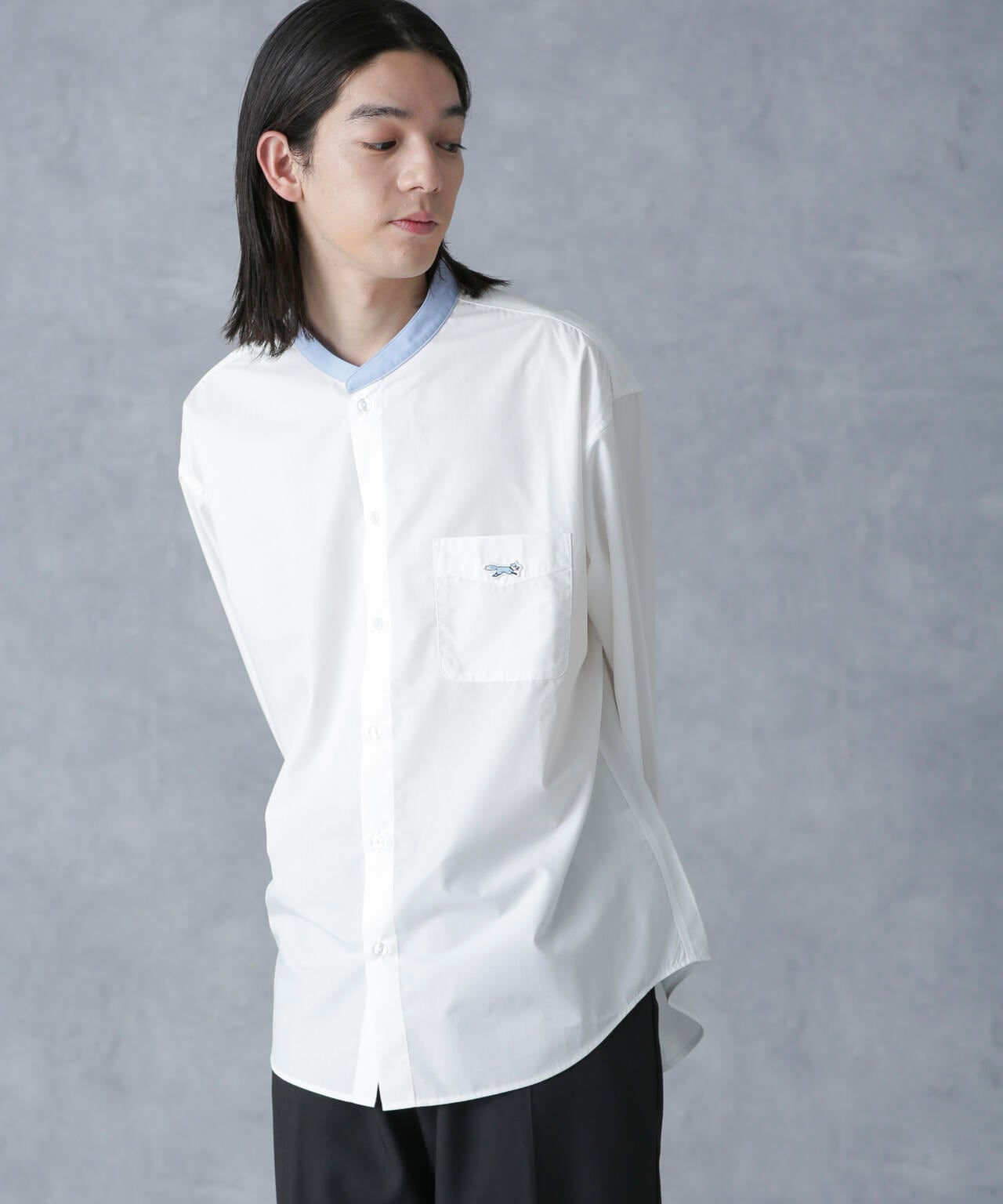 PENNEYS 別注 」クレリック バンドカラー シャツ 長袖