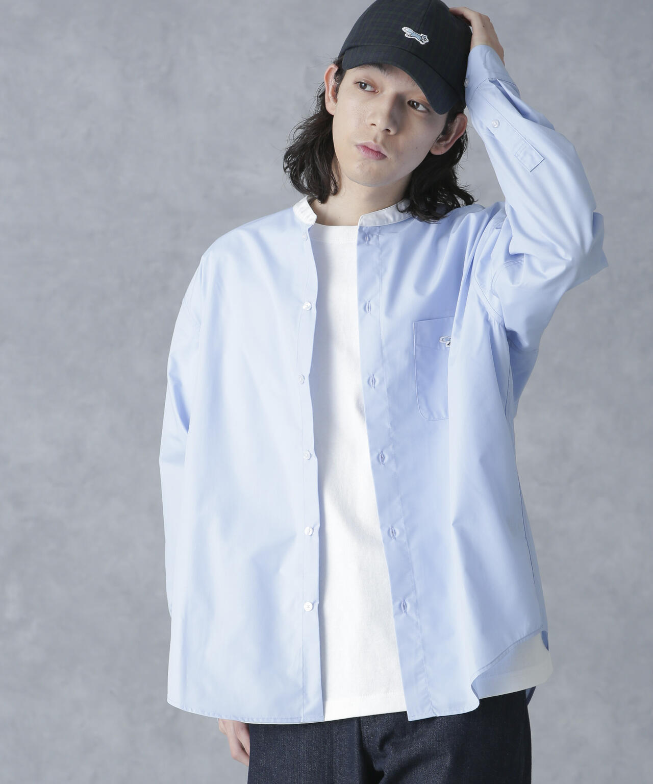 「PENNEYS別注」クレリックバンドカラーシャツ 長袖 6724120212