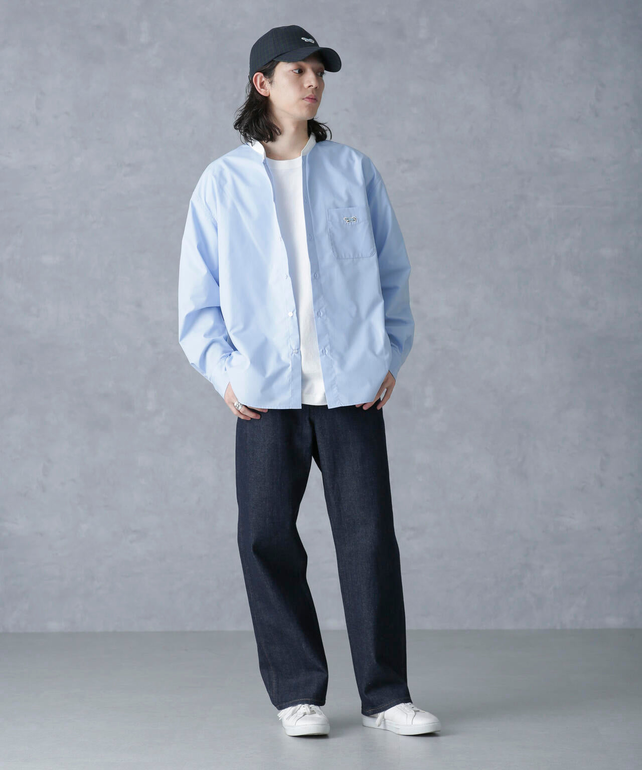 「PENNEYS別注」クレリックバンドカラーシャツ 長袖 6724120212