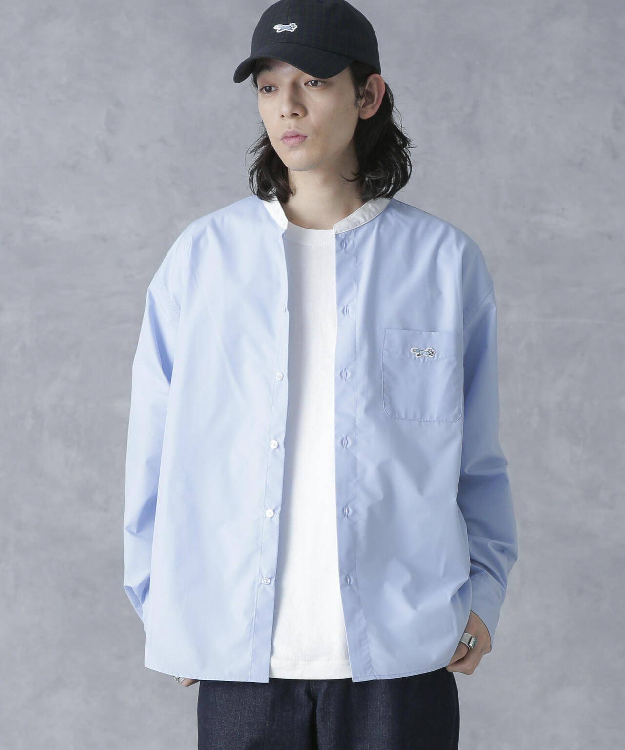 「PENNEYS別注」クレリックバンドカラーシャツ 長袖 6724120212