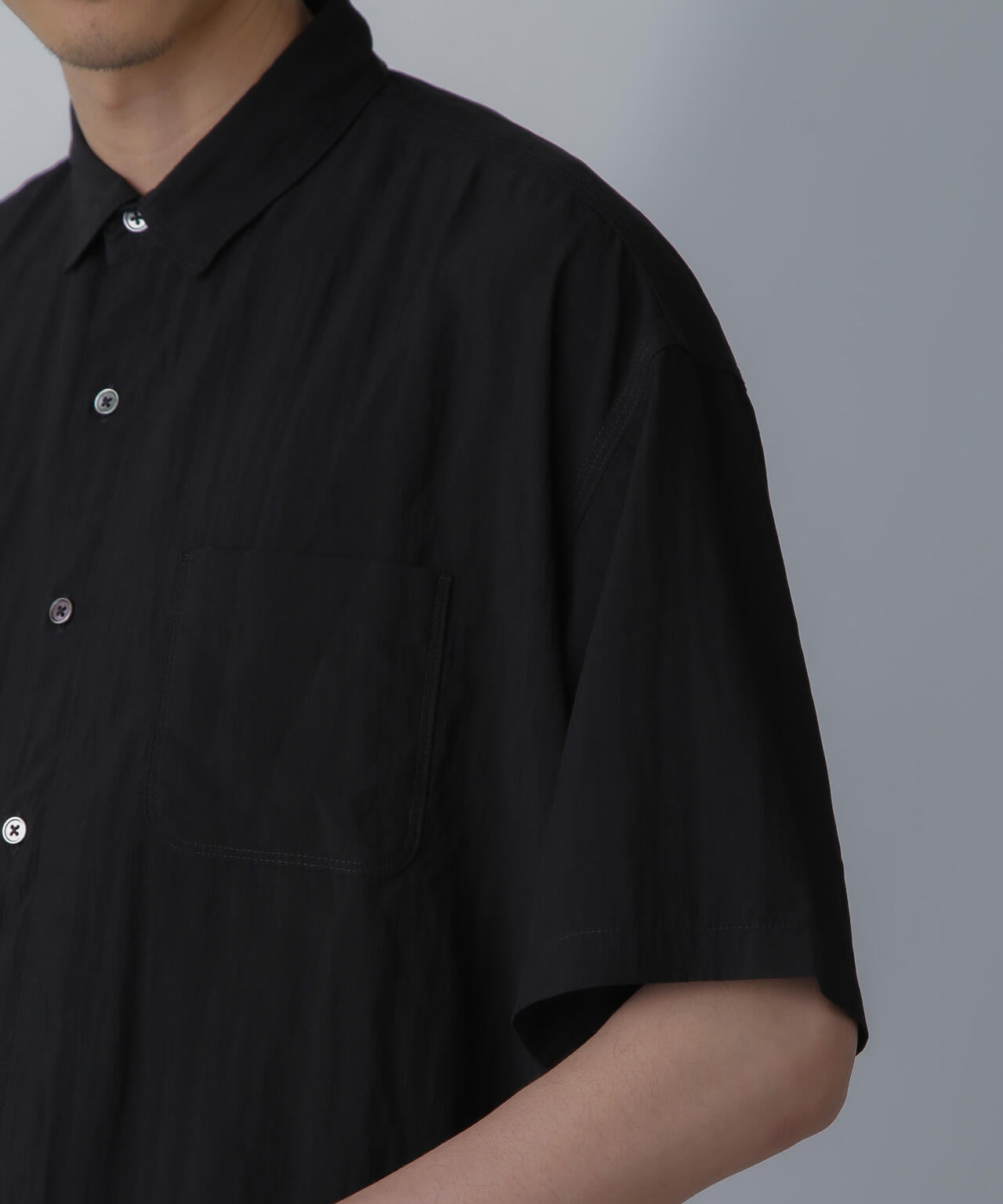 ナイロンレーヨンリラックスシャツ 半袖 6724121216