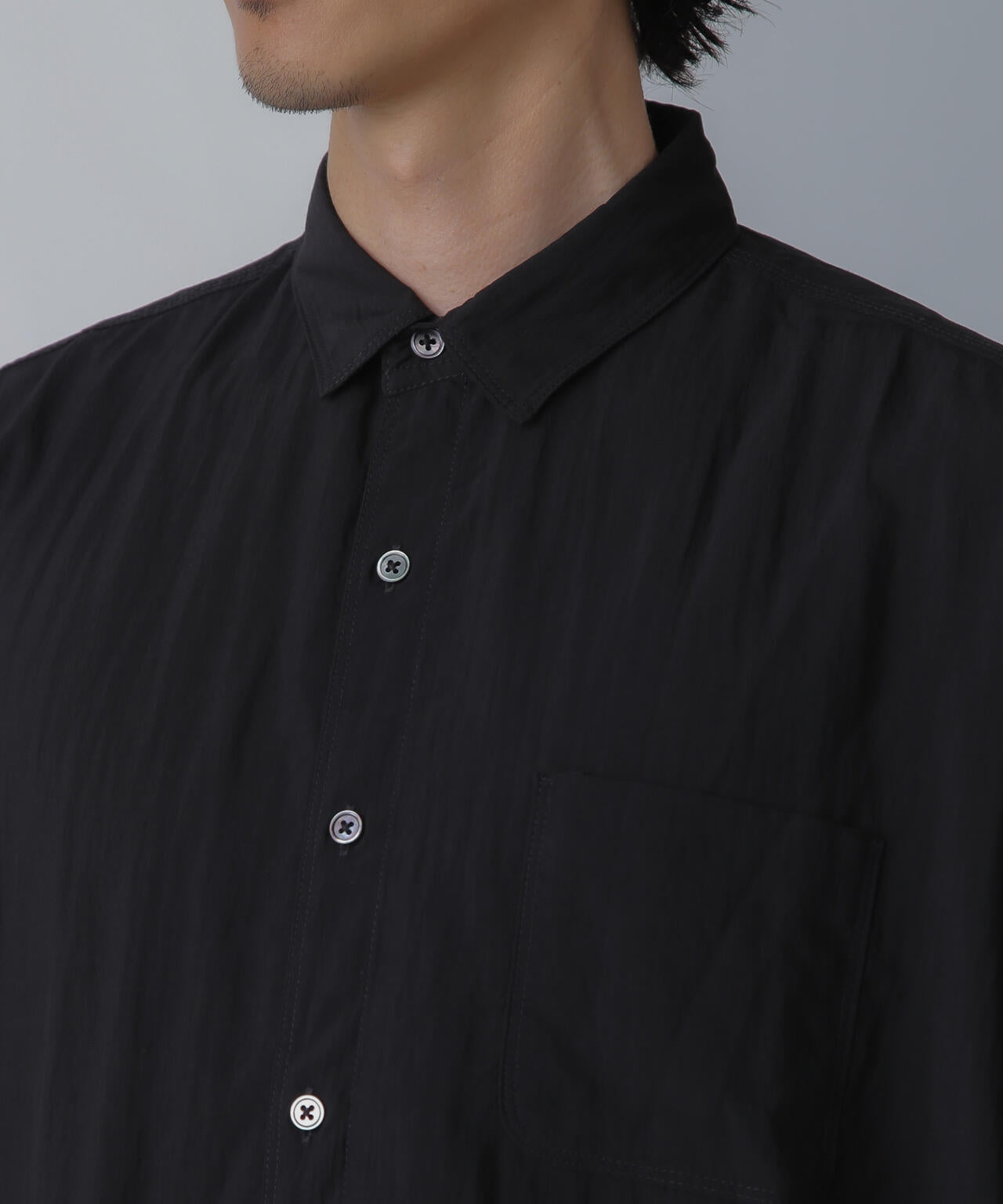 ナイロンレーヨンリラックスシャツ 半袖 6724121216