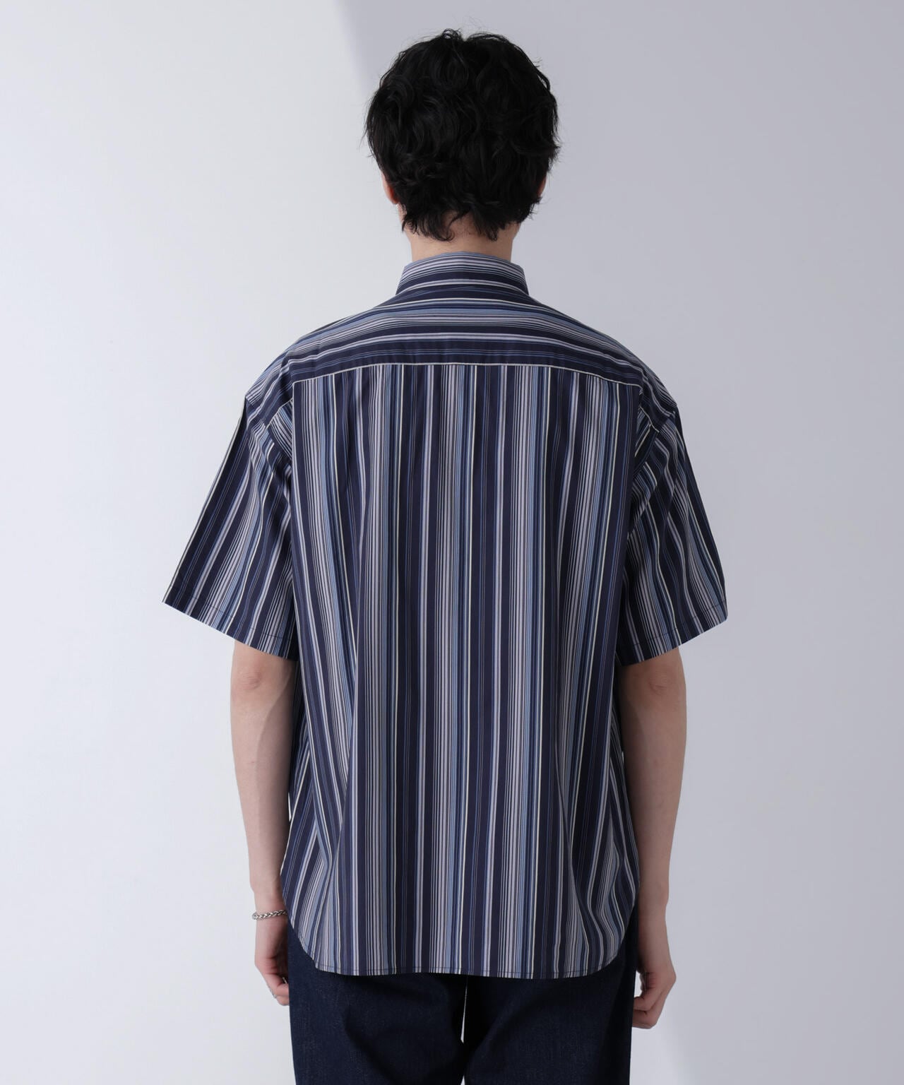 ランダムストライプビッグシャツ 半袖 6724121240