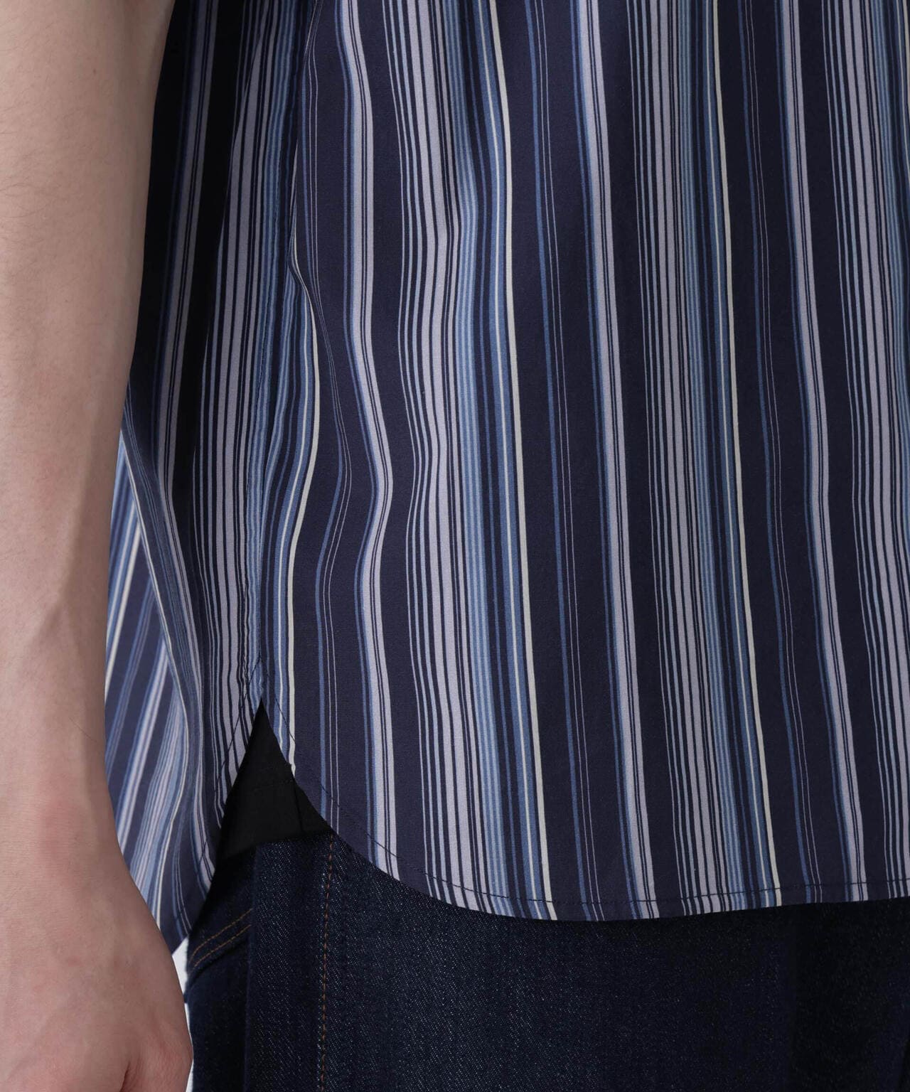 ランダムストライプビッグシャツ 半袖 6724121240