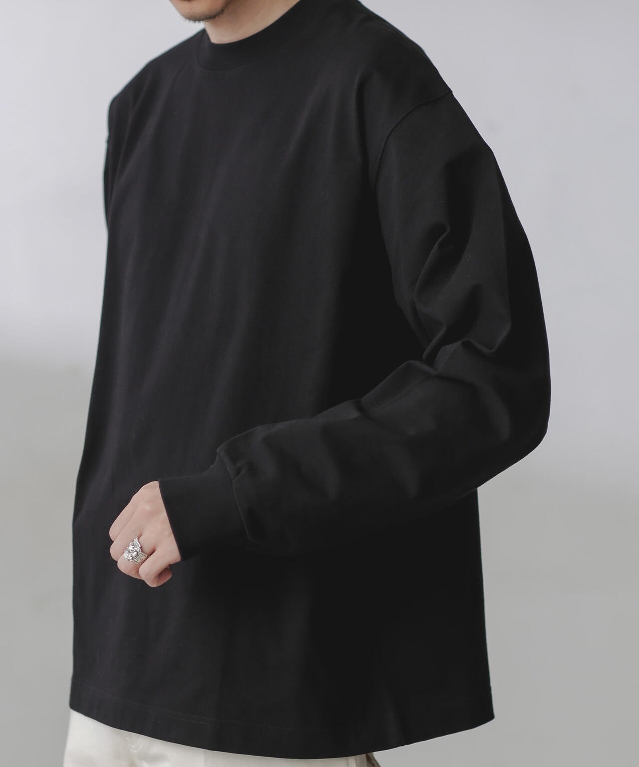 【人気ショップが最安値挑戦！】 ビックシルエット ワンポイント Tシャツ 長袖 トップス