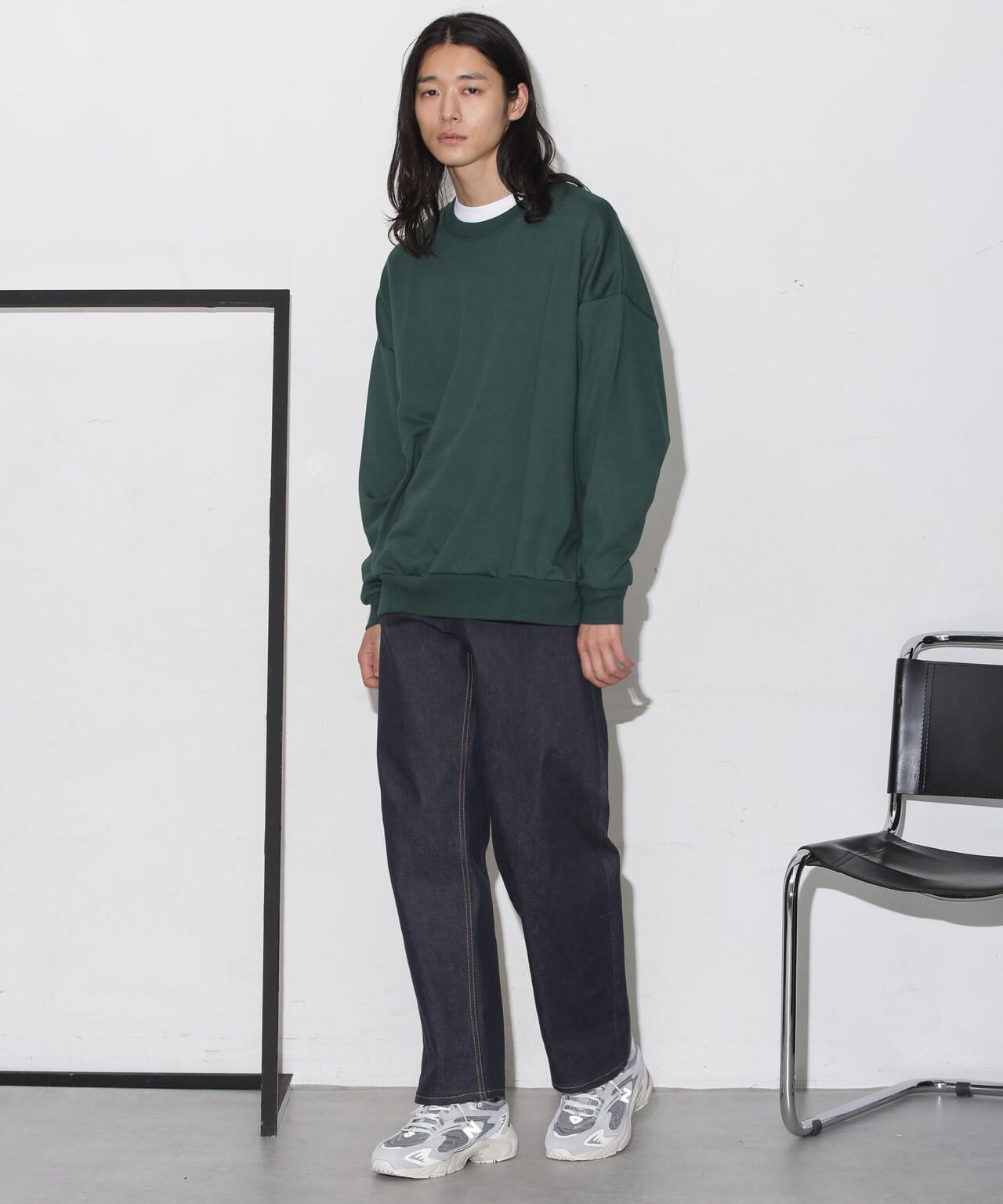 BIBIY. グレー クルーネックスウェット 10．0oz クルーネック スウェット（裏パイル）＜アダルト