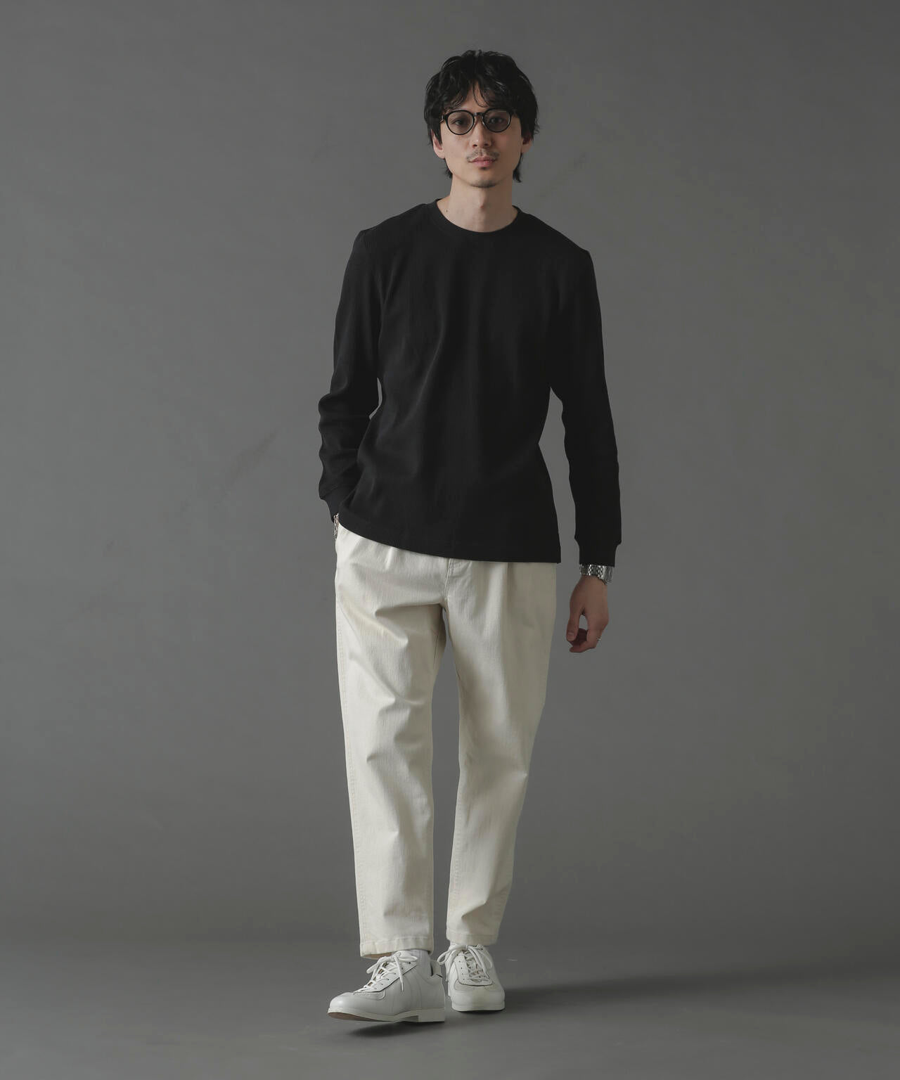 アンチスメルワッフルTシャツ 長袖 6724123212