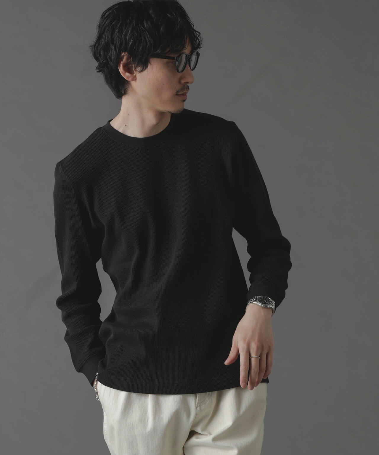 アンチスメル ワッフル Tシャツ 長袖