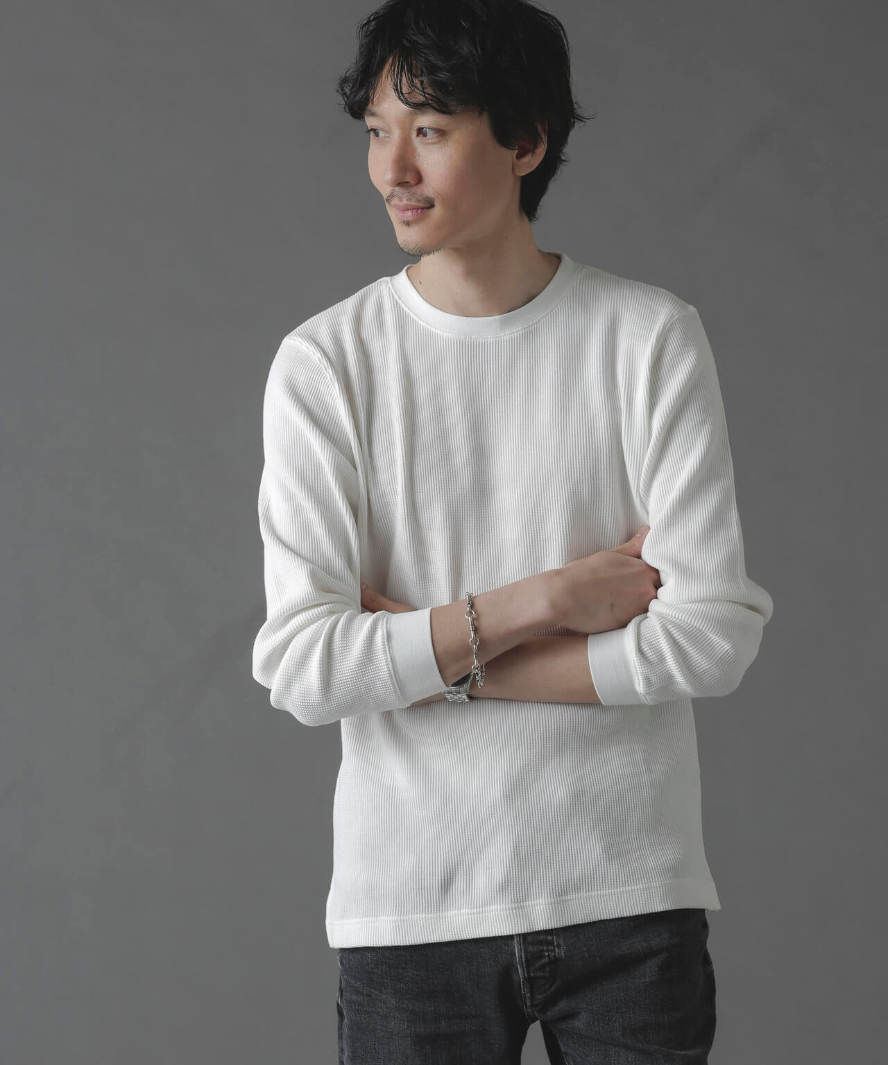 アンチスメルワッフルTシャツ 長袖 6724123212