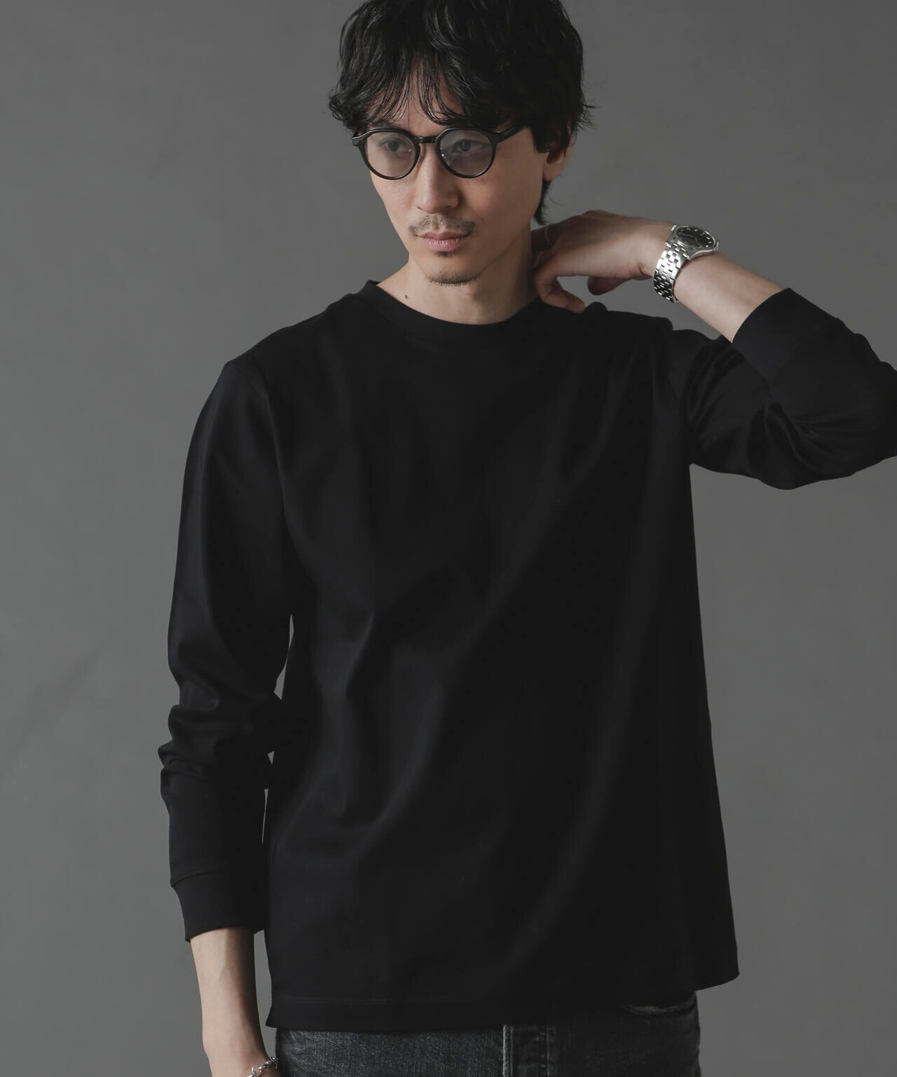 アンチスメルクルーネックTシャツ 長袖 6724123213