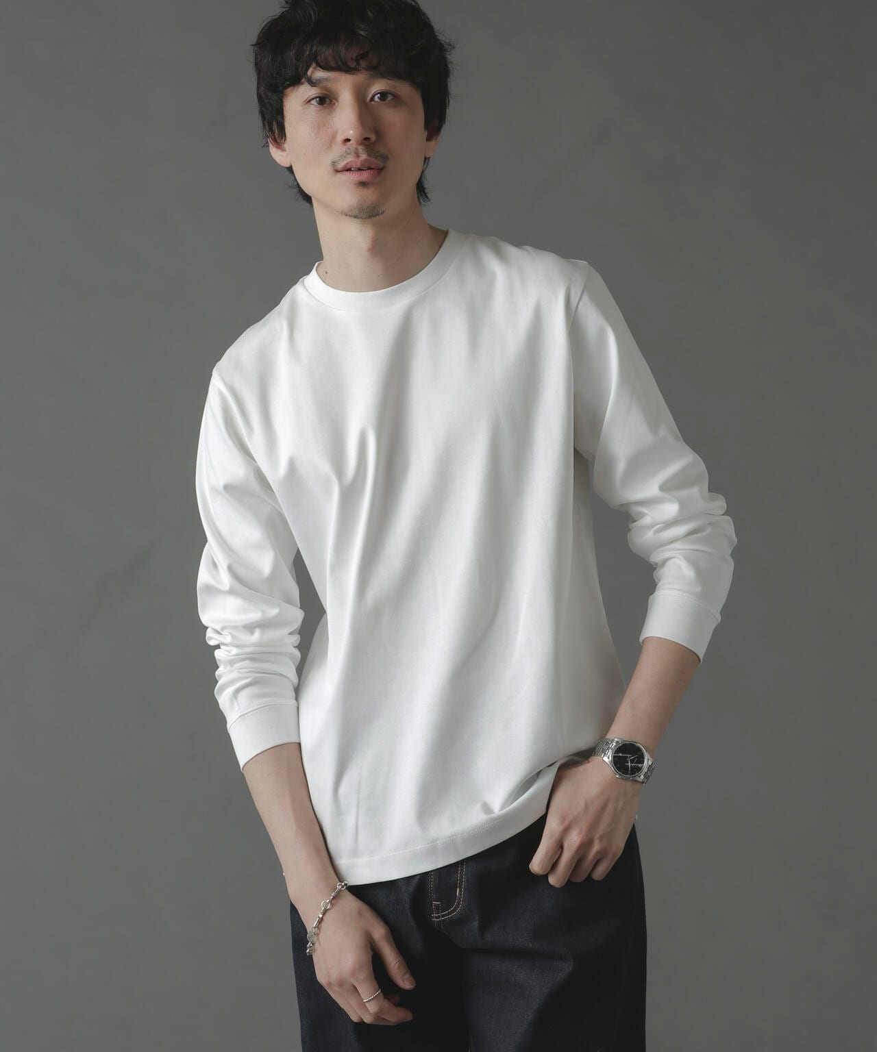 アンチスメル BIG クルーネックTシャツ 長袖 アンチスメル BIG クルーネック Tシャツ 長袖