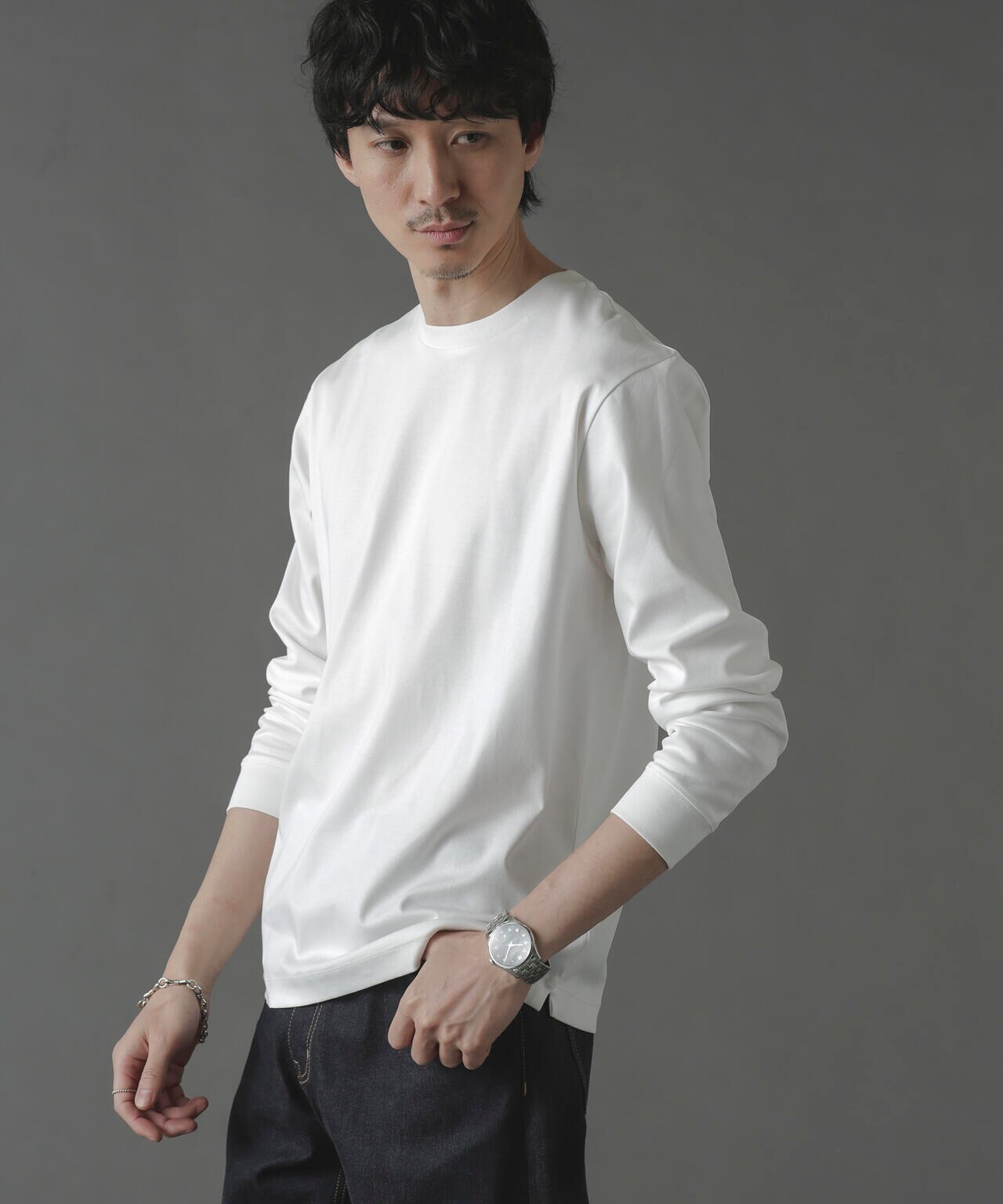 アンチスメルクルーネックTシャツ 長袖 6724123213