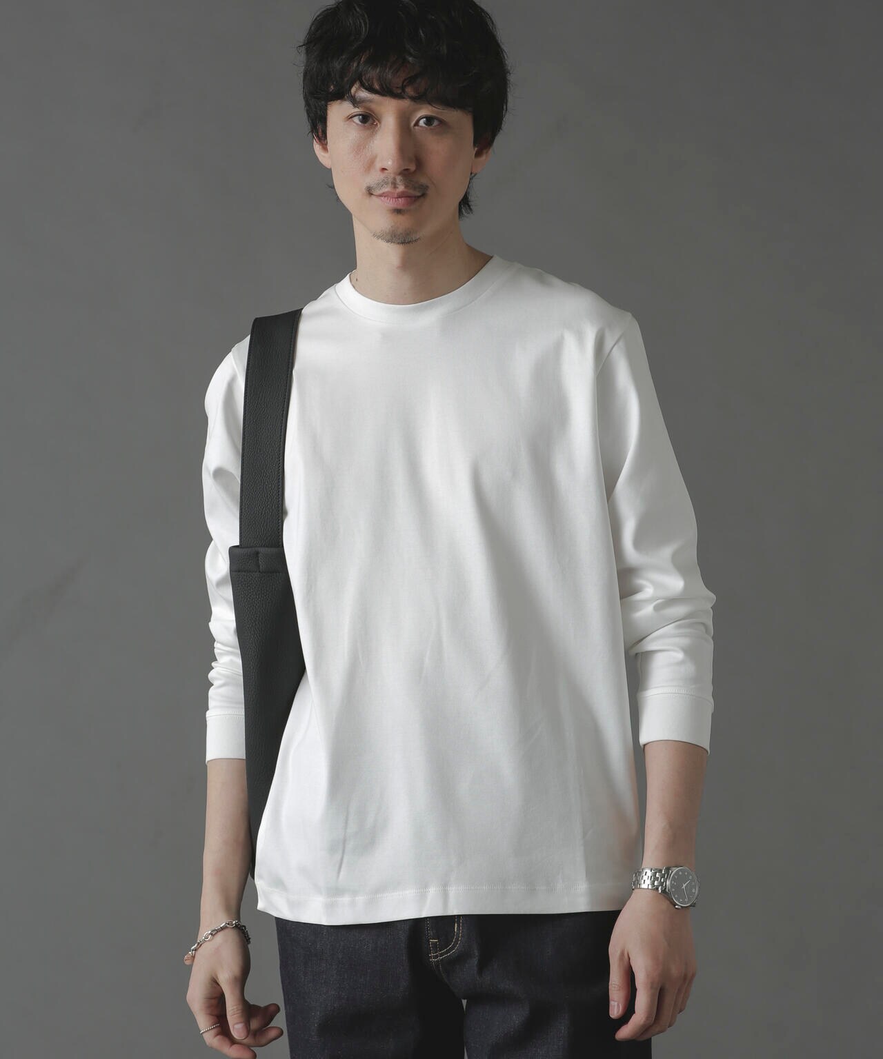 アンチスメルクルーネックTシャツ 長袖 6724123213