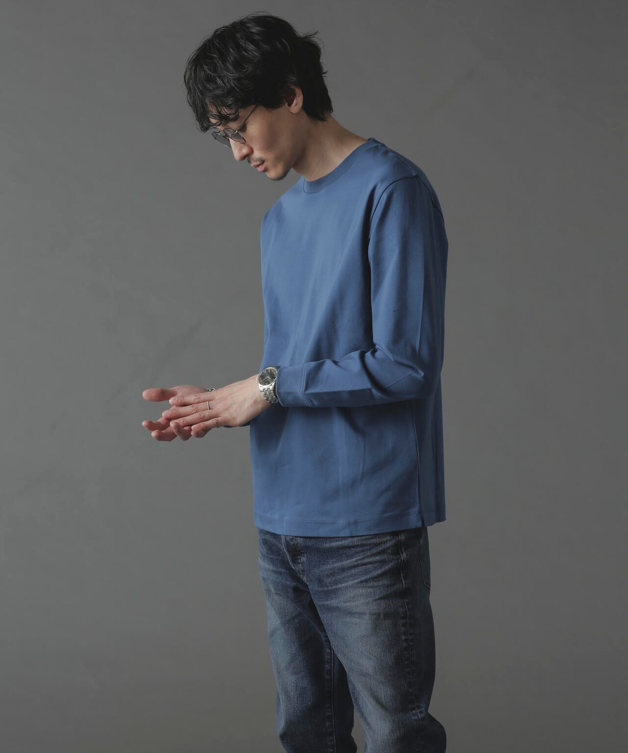 アンチスメルクルーネックTシャツ 長袖 6724123213
