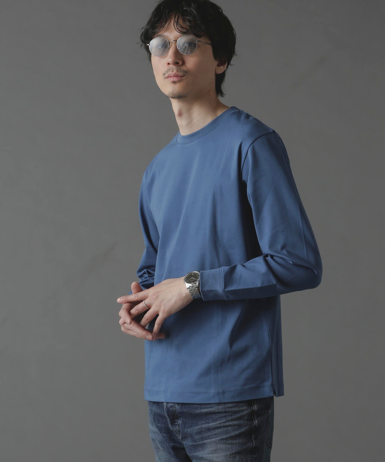 アンチスメルクルーネックTシャツ 長袖 6724123213