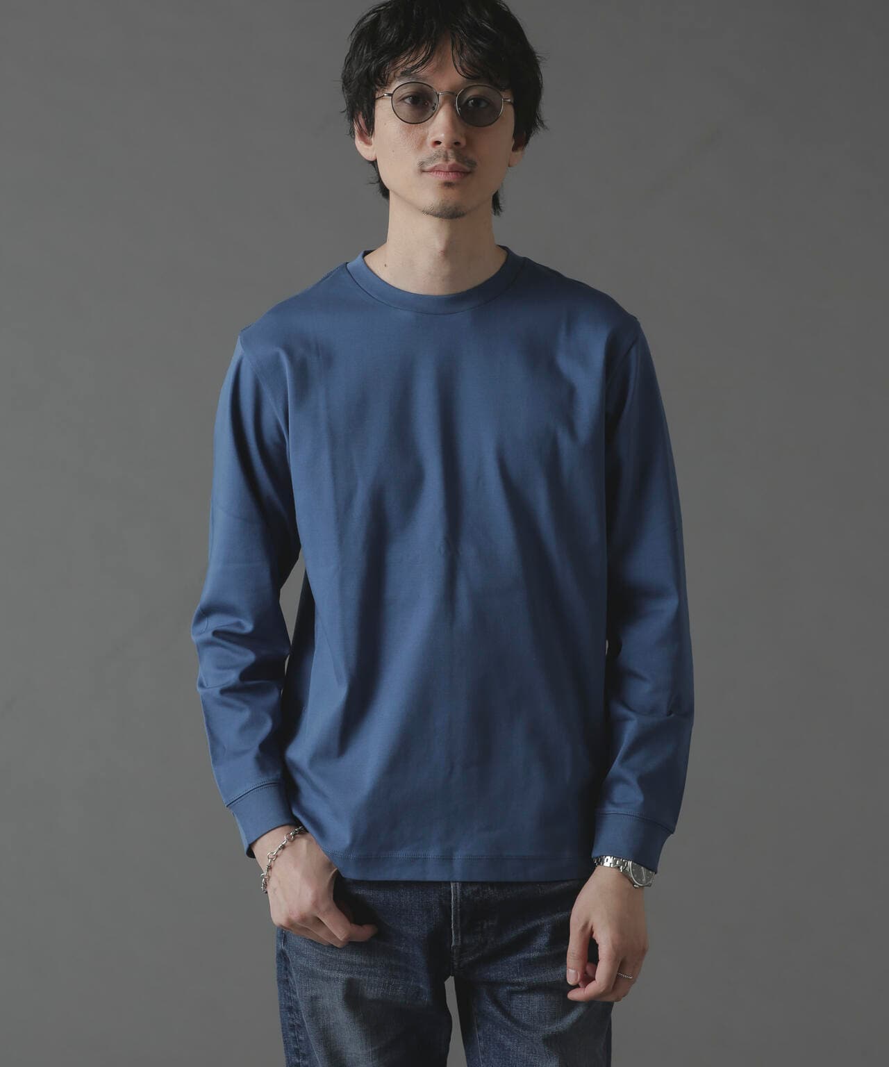 アンチスメルクルーネックTシャツ 長袖 6724123213