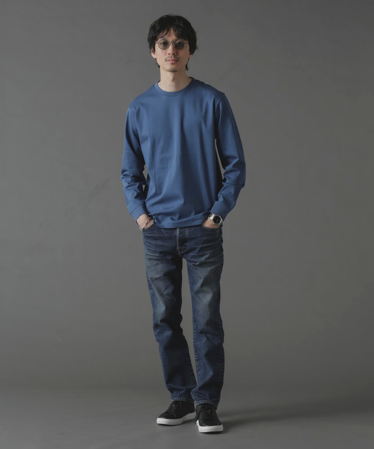 アンチスメルクルーネックTシャツ 長袖 6724123213