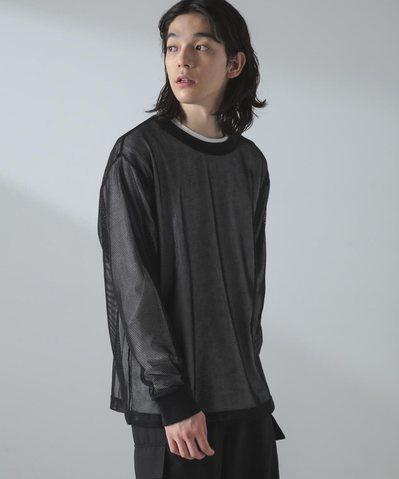 アンサンブルメッシュTシャツ 長袖 6724123215