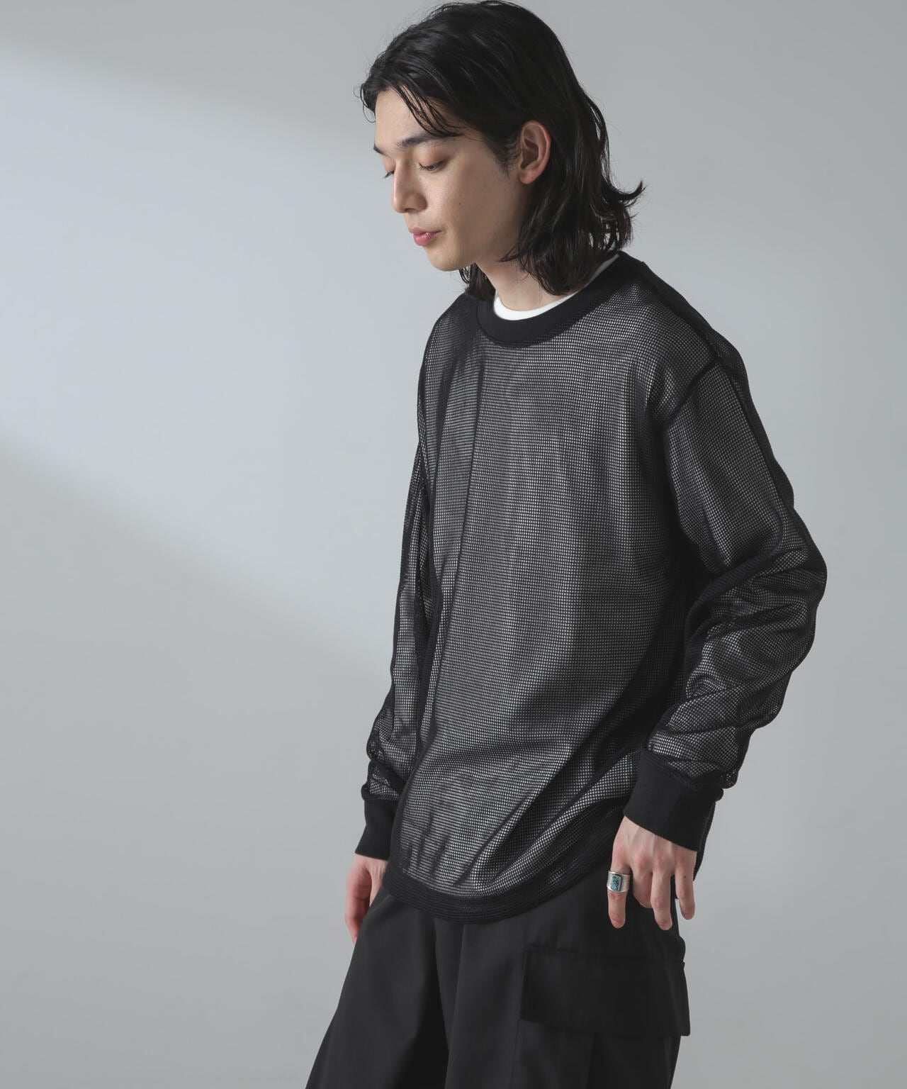 アンサンブルメッシュTシャツ 長袖 6724123215