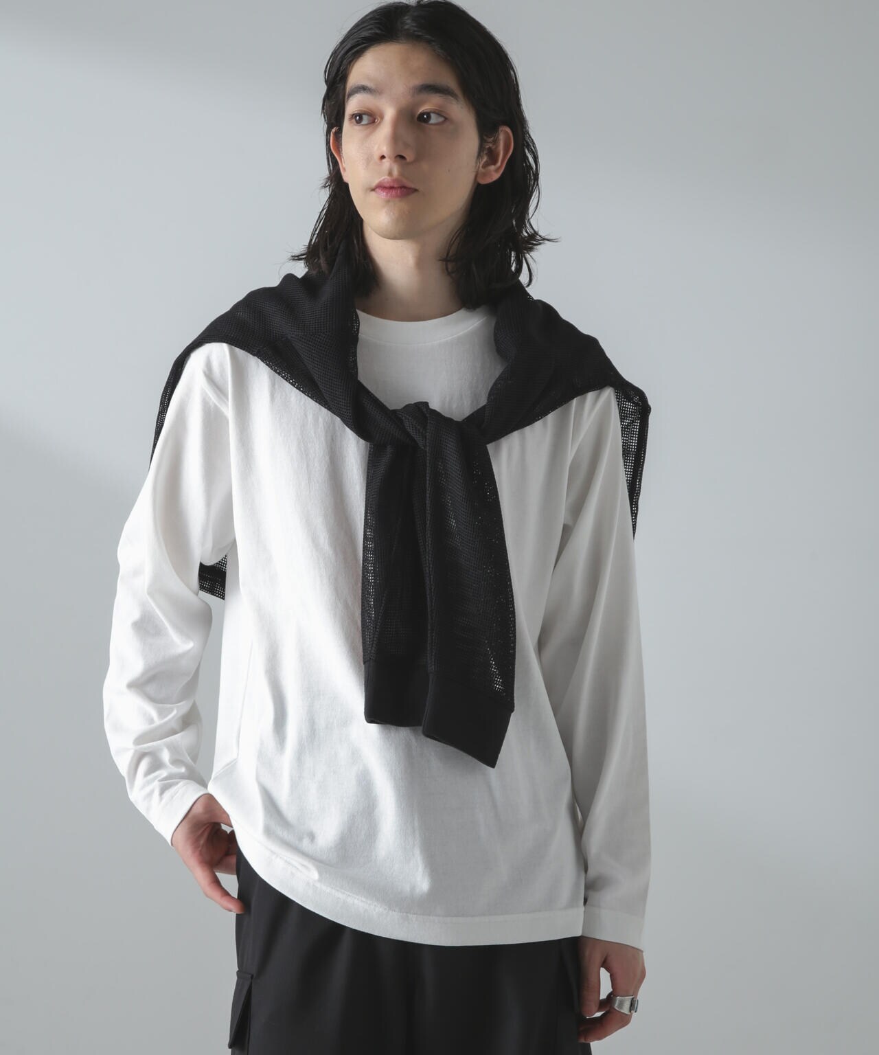 絶滅危惧種 メッシュ Tシャツ ロングTシャツ トップス ストレッチメッシュ ドライ ロング T | LITTLE PRESENTS