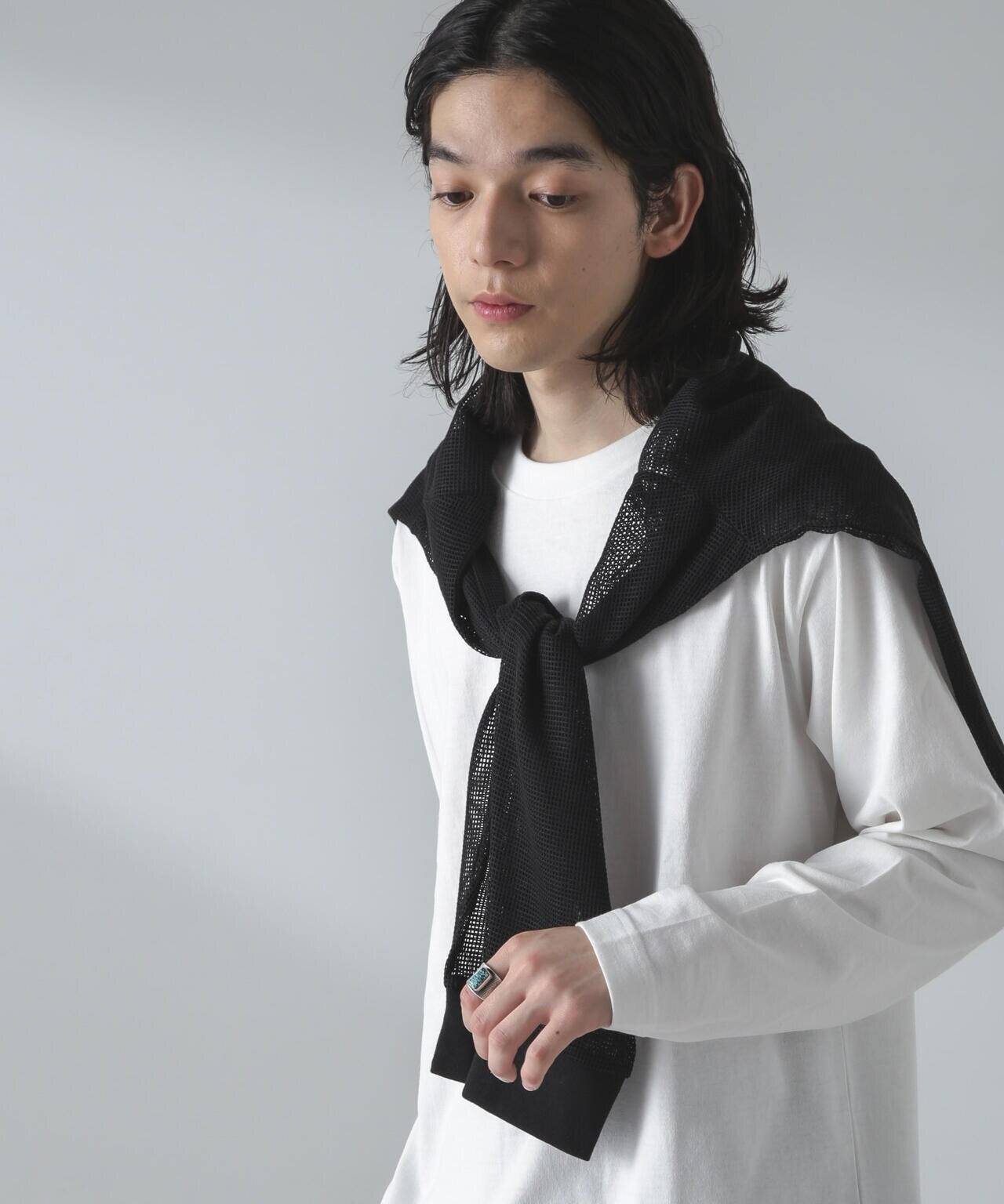 アンサンブルメッシュTシャツ 長袖 6724123215
