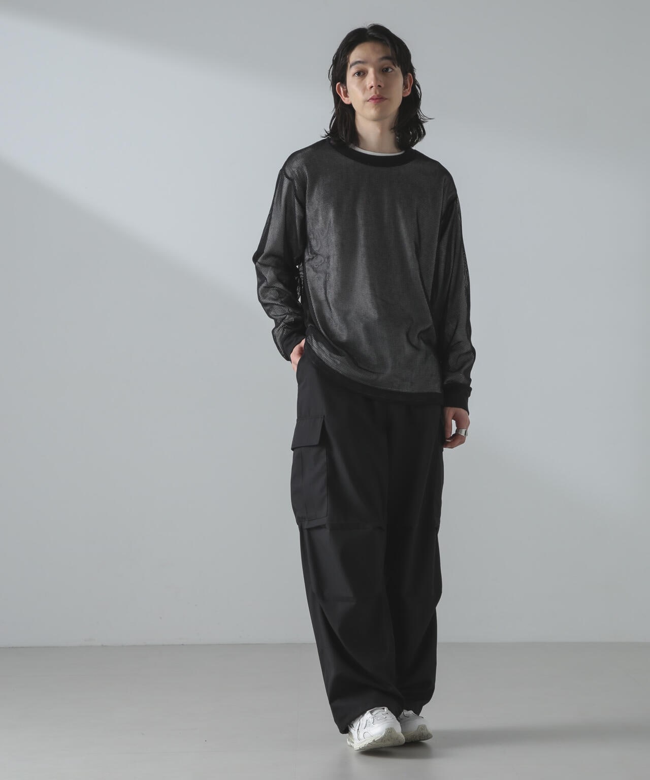 アンサンブルメッシュTシャツ 長袖 6724123215