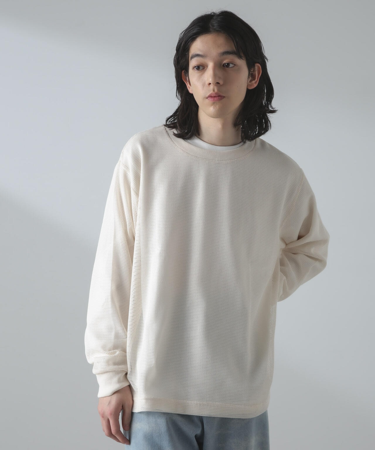 アンサンブルメッシュTシャツ 長袖 6724123215