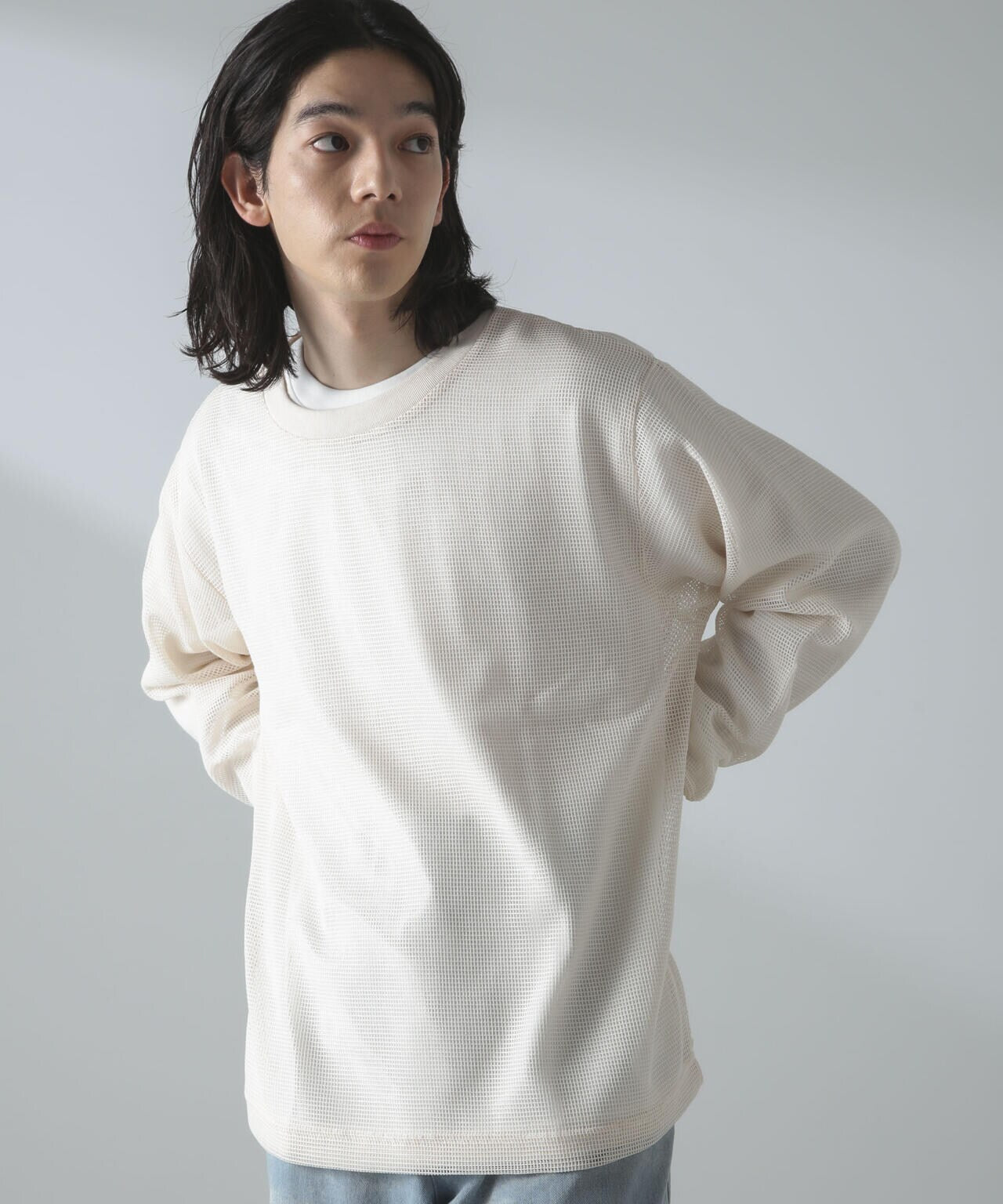 アンサンブルメッシュTシャツ 長袖 6724123215