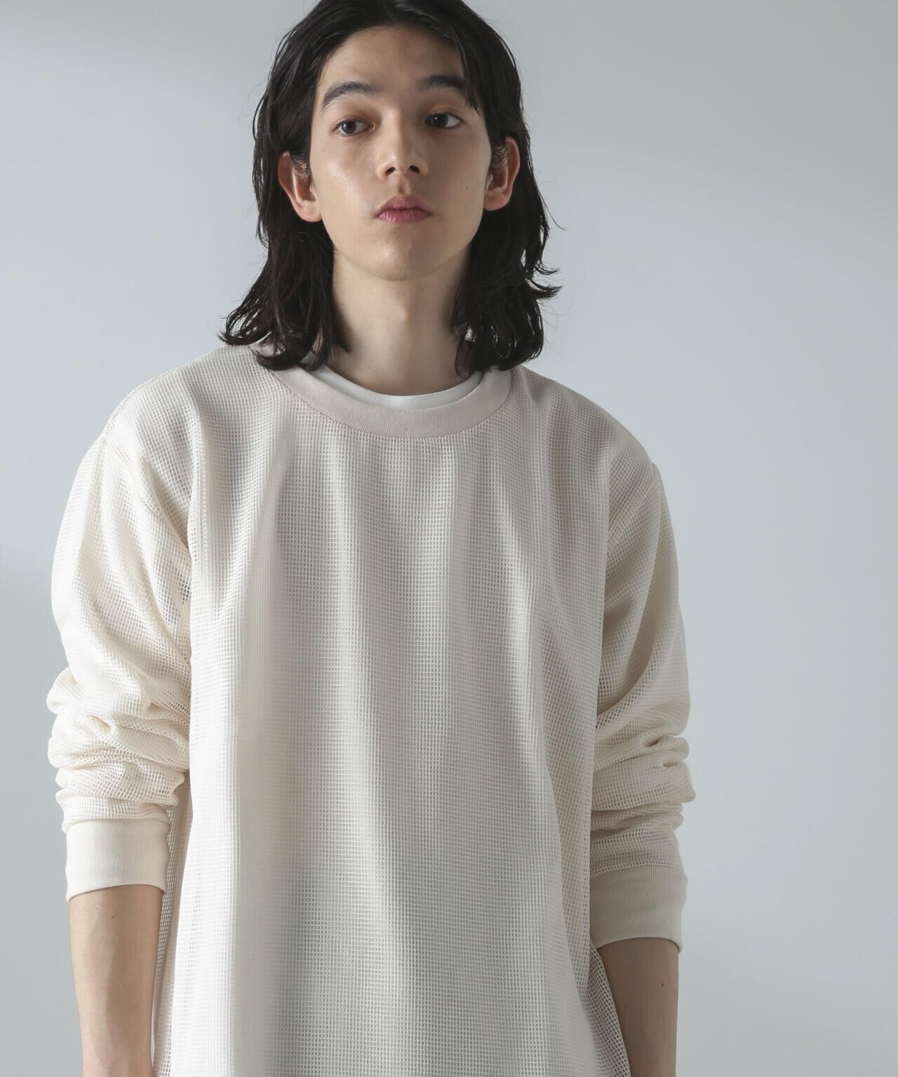 アンサンブルメッシュTシャツ 長袖 6724123215