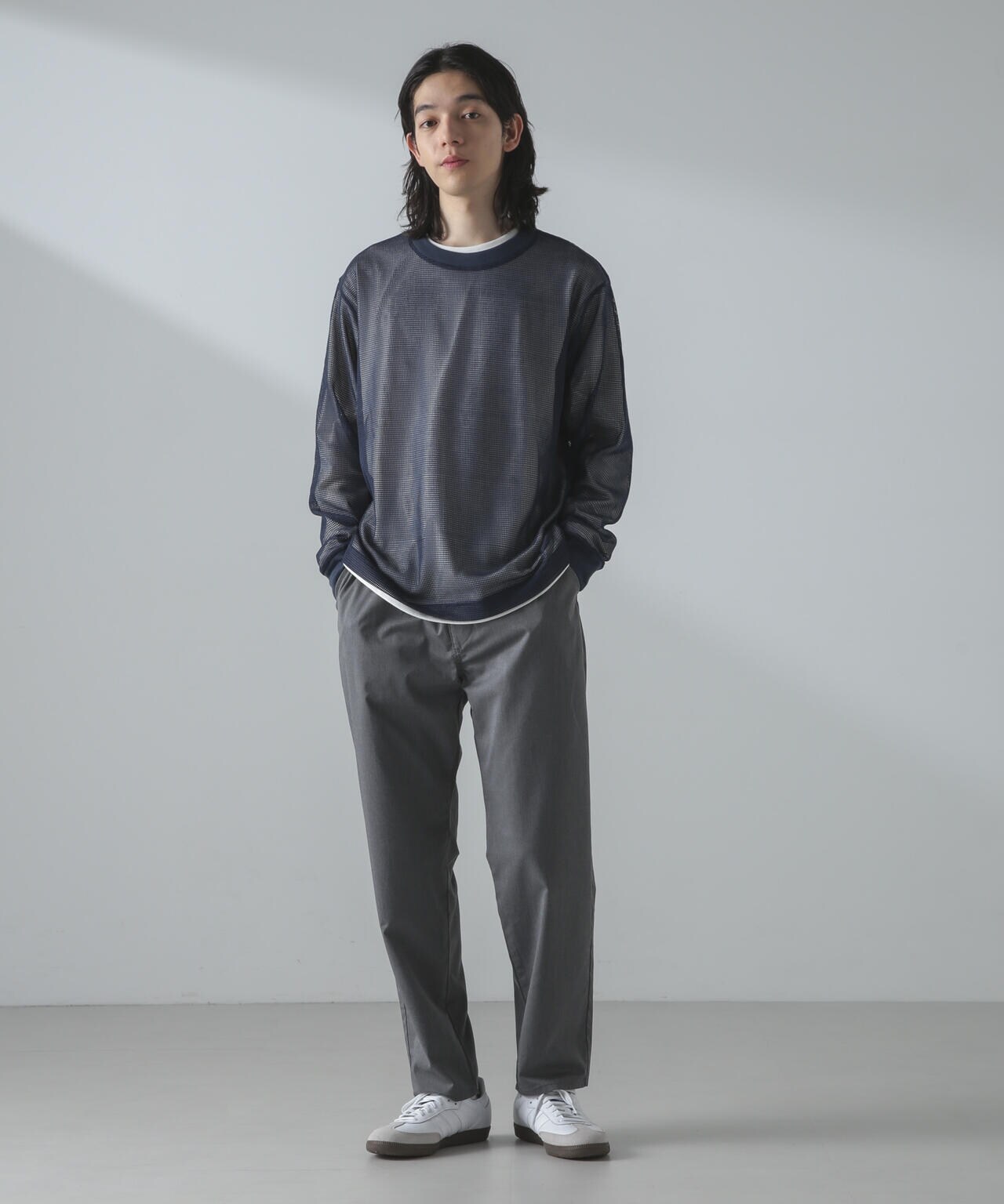 アンサンブルメッシュTシャツ 長袖 6724123215